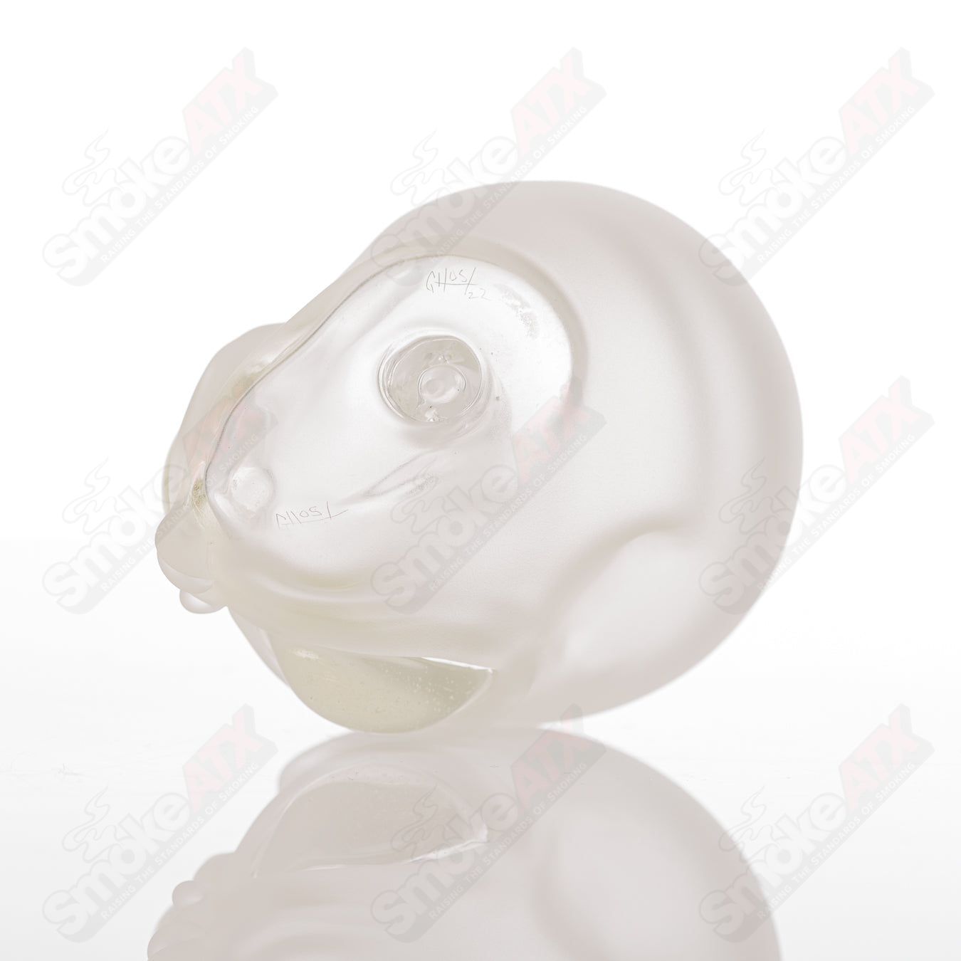 Alien Traveler Ghost Glass heady concentrate rig featuring an alien design and intricate glasswork by Ghost Glass.