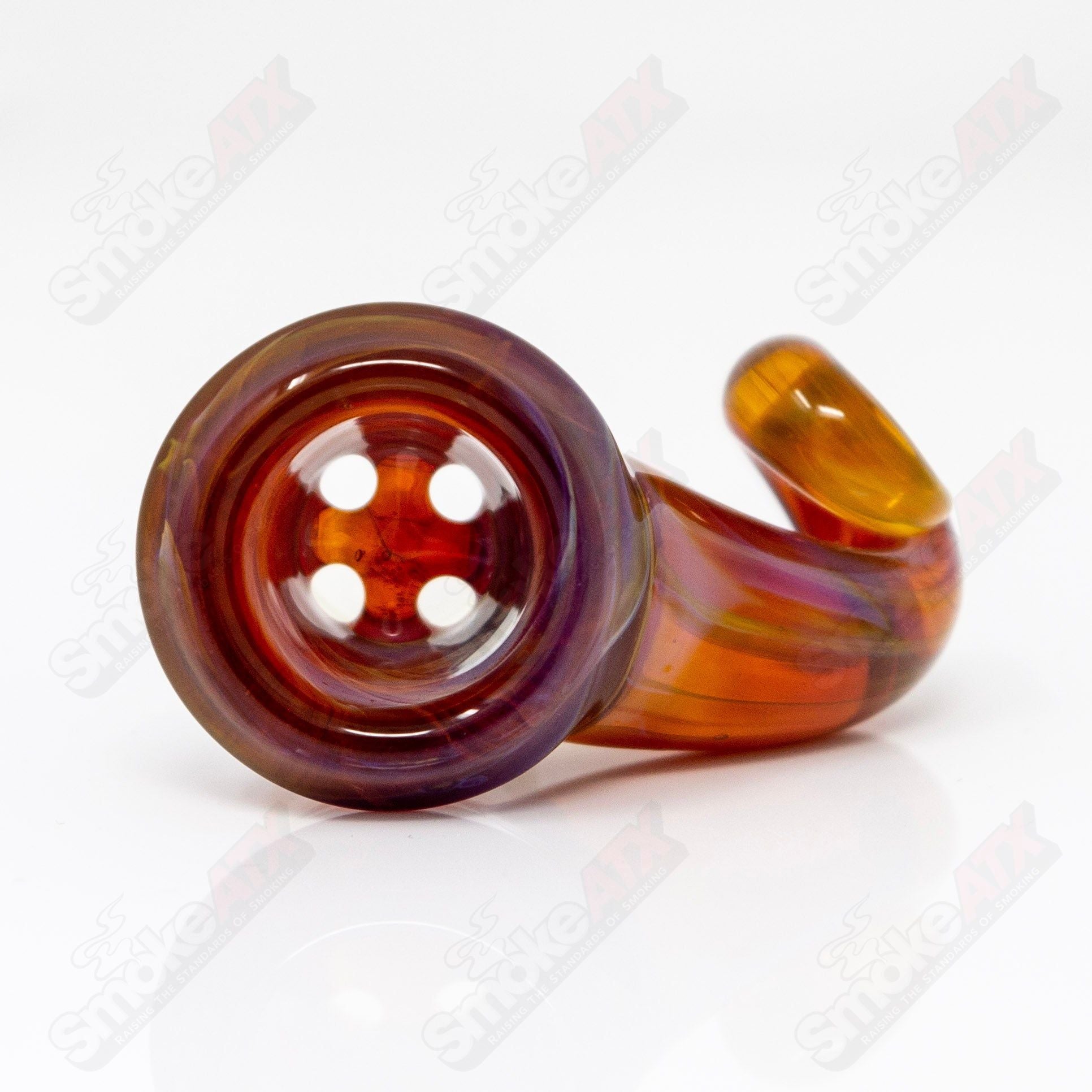 Amber Purple 18mm Full Accent Slide Black T Glass 3 - Smoke ATX