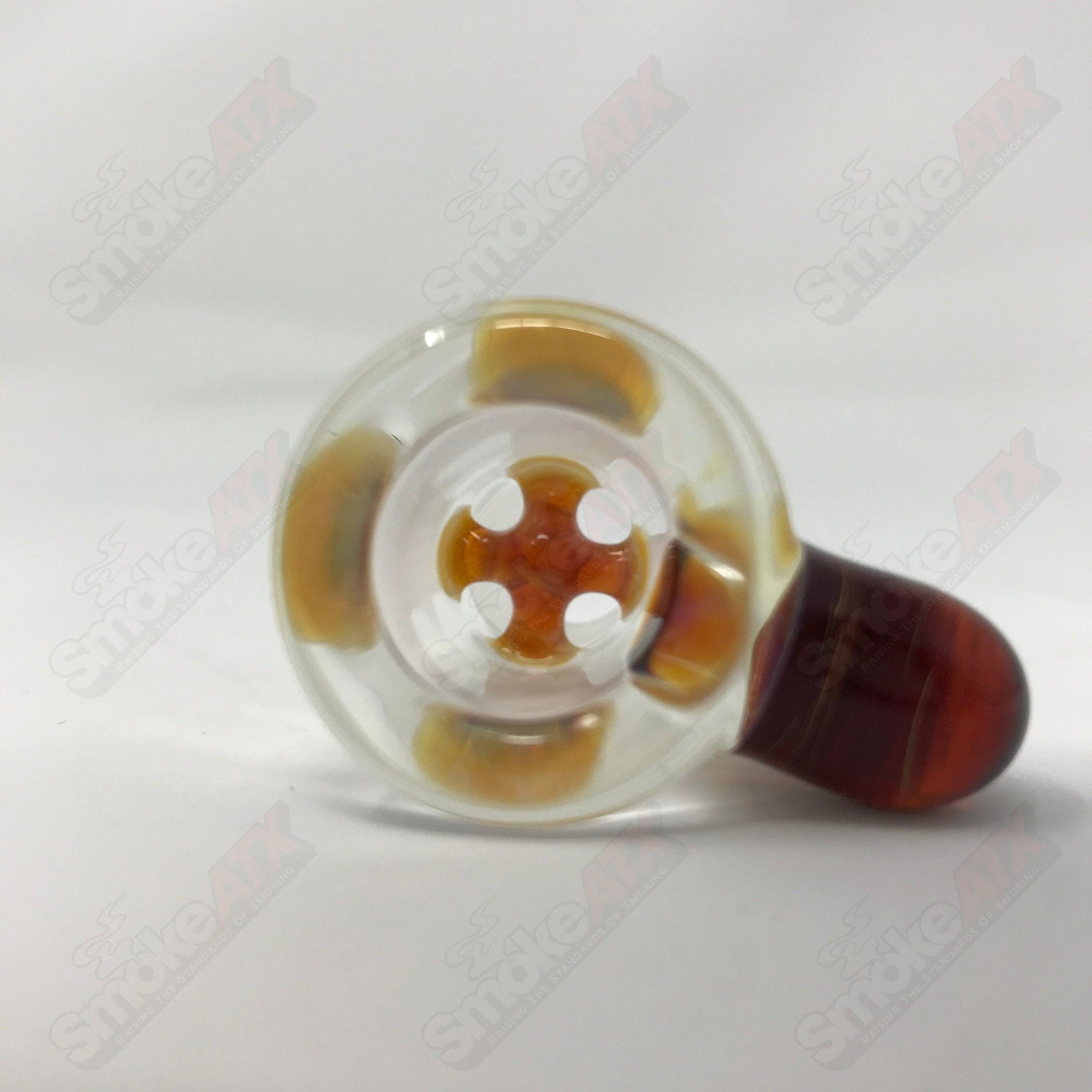 Amber Purple Black T Glass 18mm Partial Accent Slide - Smoke ATX