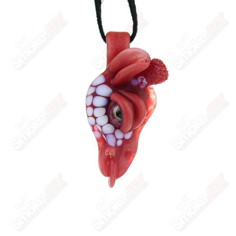 Giraffe Pendant Robertson Glass Cherry Red and White - Smoke ATX