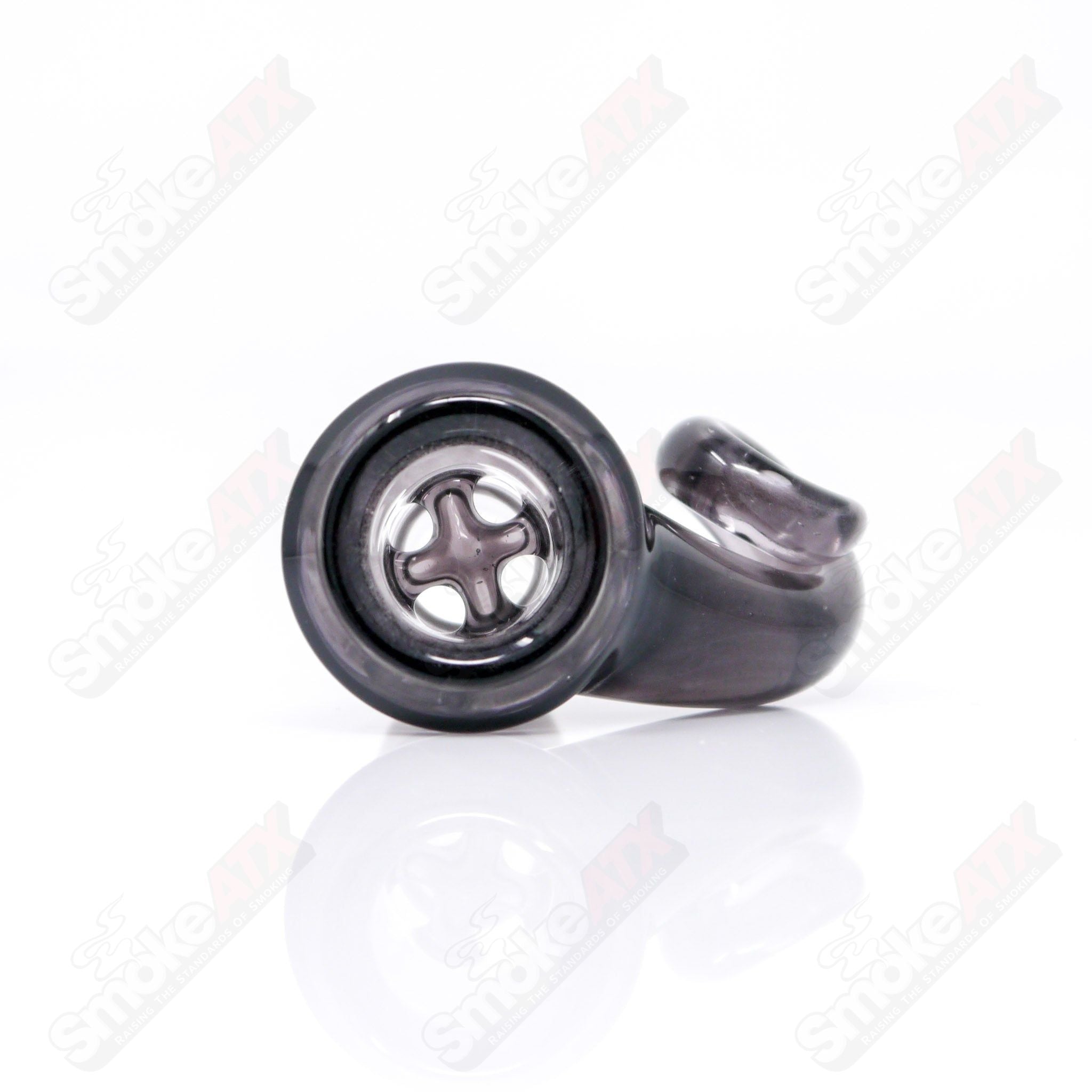 Black Ice UV Black T Glass 18mm Fully Worked Slide 2 - Smoke ATX