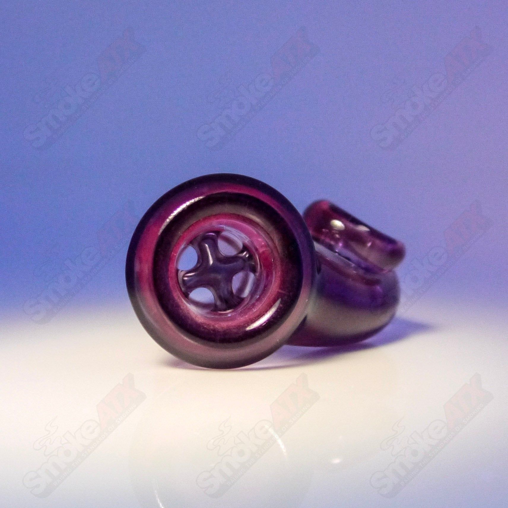 Black Ice UV Black T Glass 18mm Fully Worked Slide 2 - Smoke ATX