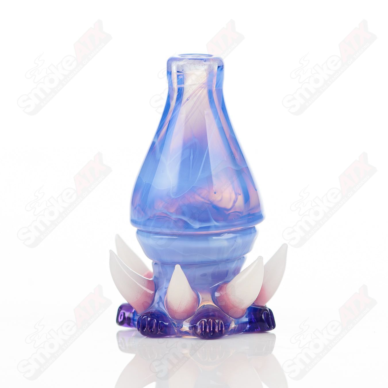 Glass Bubble Cap for Skyline and Empire Salt Glass carb rigs, featuring a clear design with textured grip for precise airflow control.