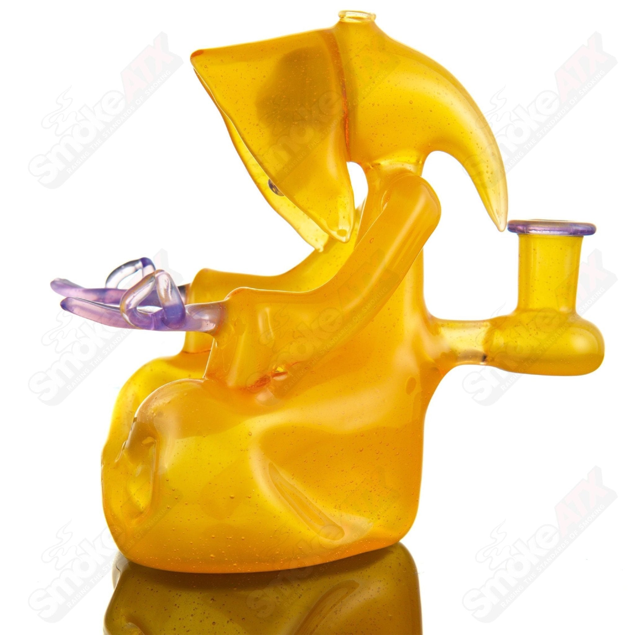 CFL Meditating Reaper Joachim Glass heady concentrate rig with detailed reaper design and vibrant colors, crafted by Joachim Glass.