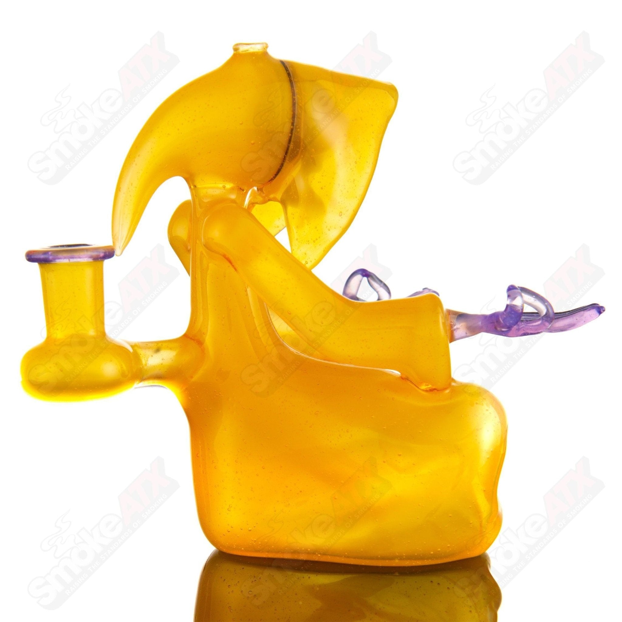 CFL Meditating Reaper Joachim Glass heady concentrate rig with detailed reaper design and vibrant colors.
