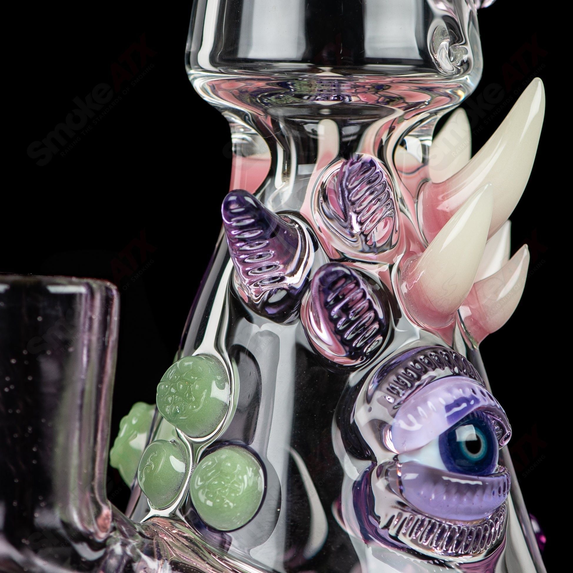 CFL Rip Curl by Helix Salt Glass heady glass concentrate rig featuring intricate glasswork and vibrant design details.