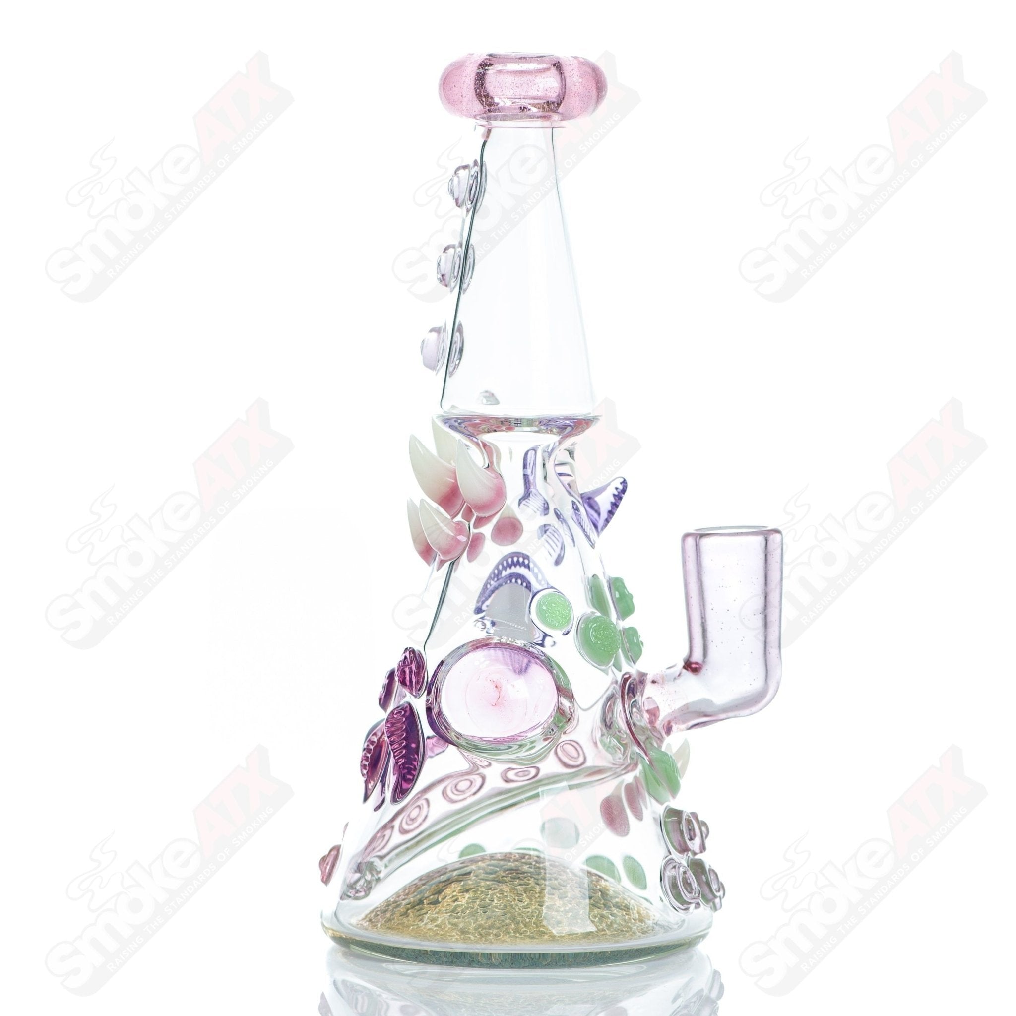 CFL Rip Curl concentrate rig by Salt Glass, heady glass piece with intricate rip curl design for dabbing and concentrates.
