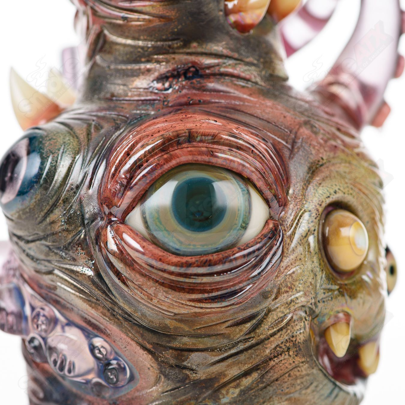 CFL Saltacc Creepy Chappy (Green Exotic Frit/Peacock/Voodoo/Aurora Frit) Aquarius x SALT - Smoke ATX