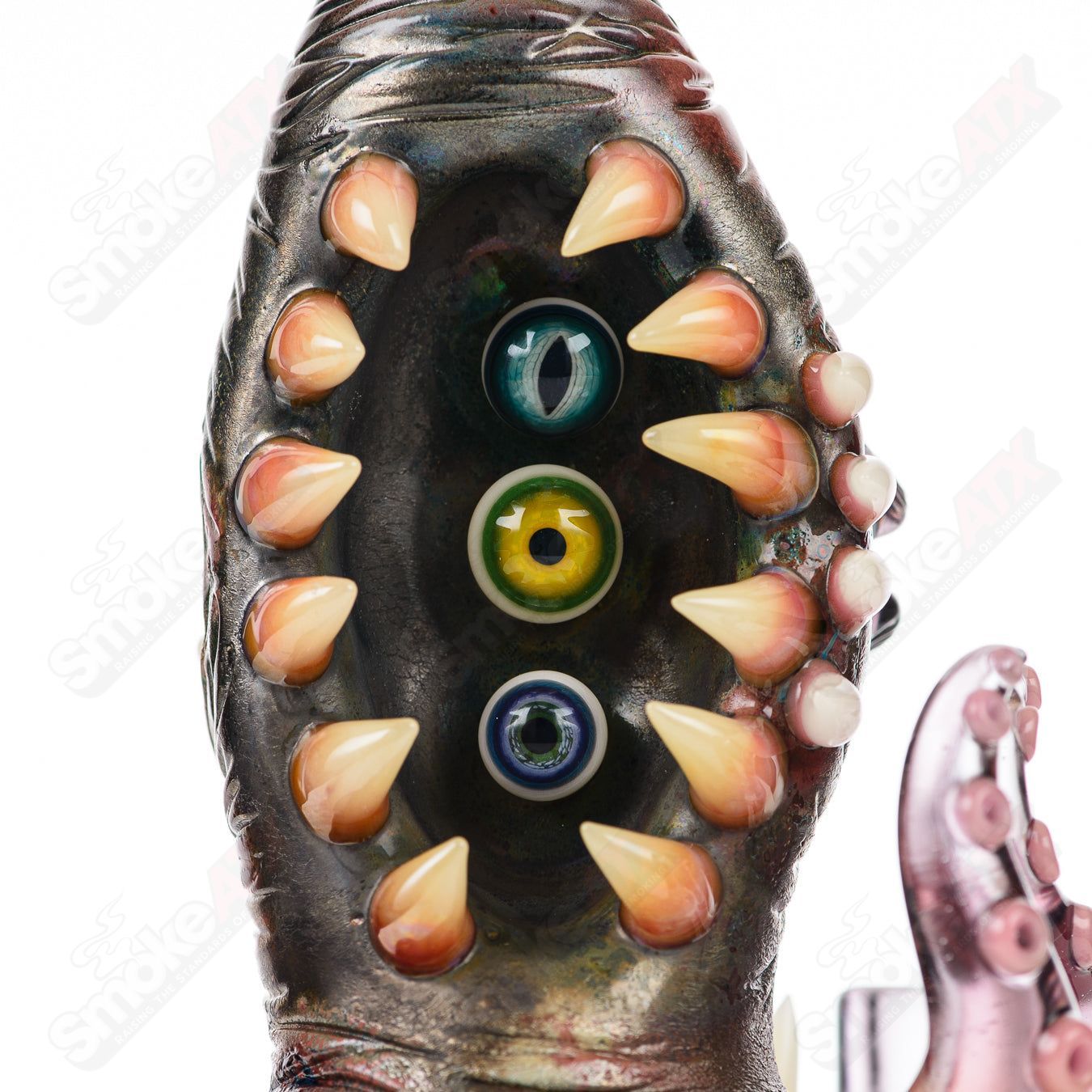 CFL Saltacc Creepy Chappy (Green Exotic Frit/Peacock/Voodoo/Aurora Frit) Aquarius x SALT - Smoke ATX