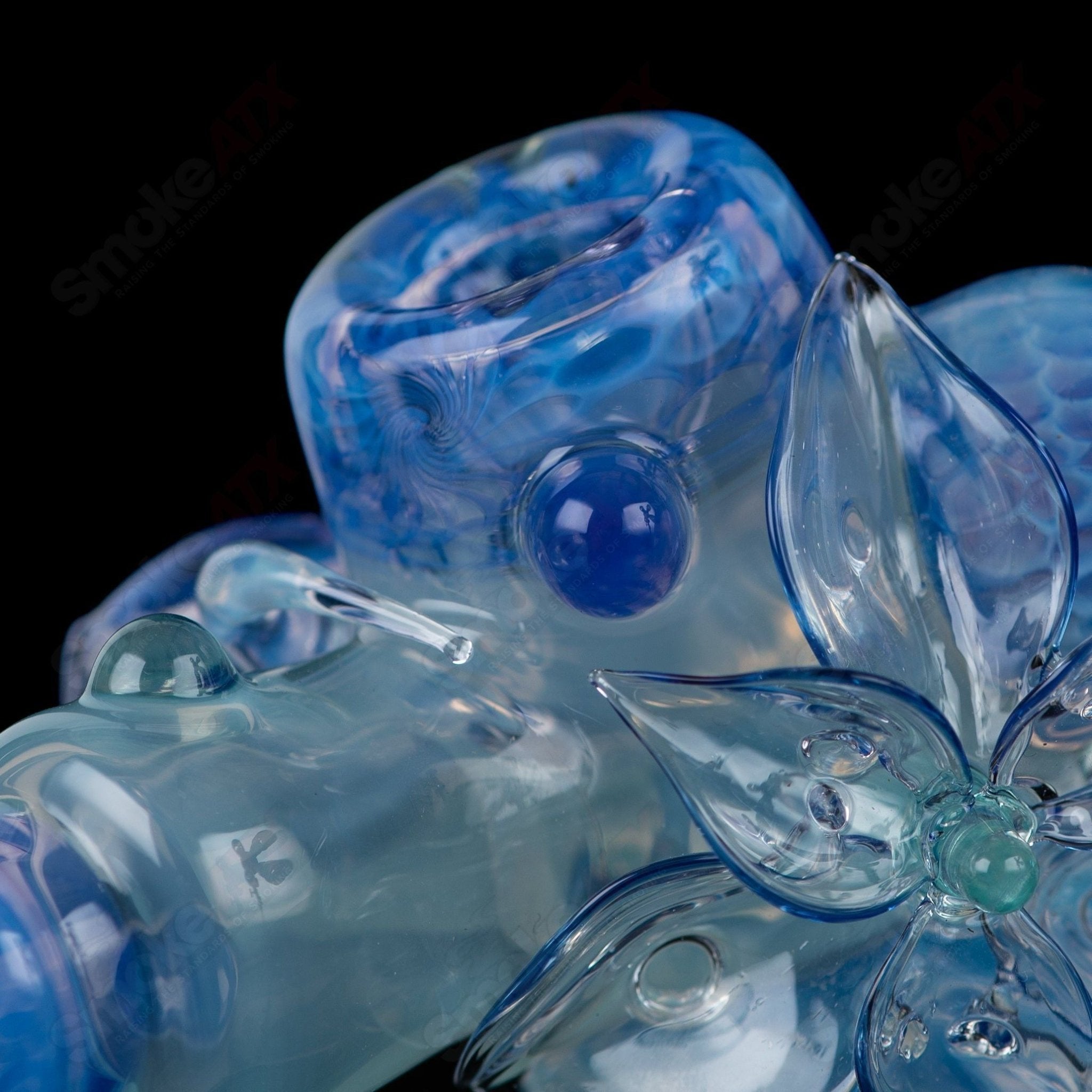 Sven Glass Sherlock chillum set with transparent heady glass design, featuring a classic Sherlock pipe style.