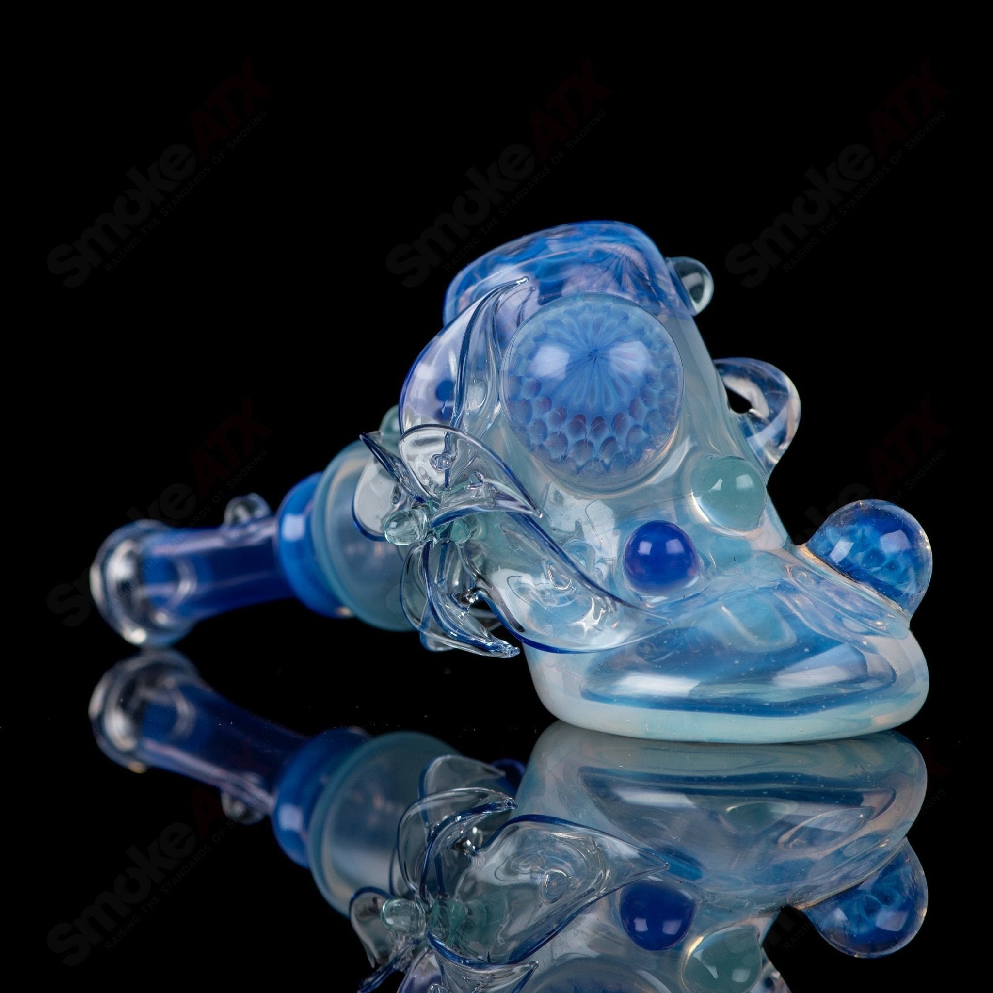 Sven Glass Sherlock chillum set featuring clear, handcrafted heady glass with intricate detailing and a compact, portable design.