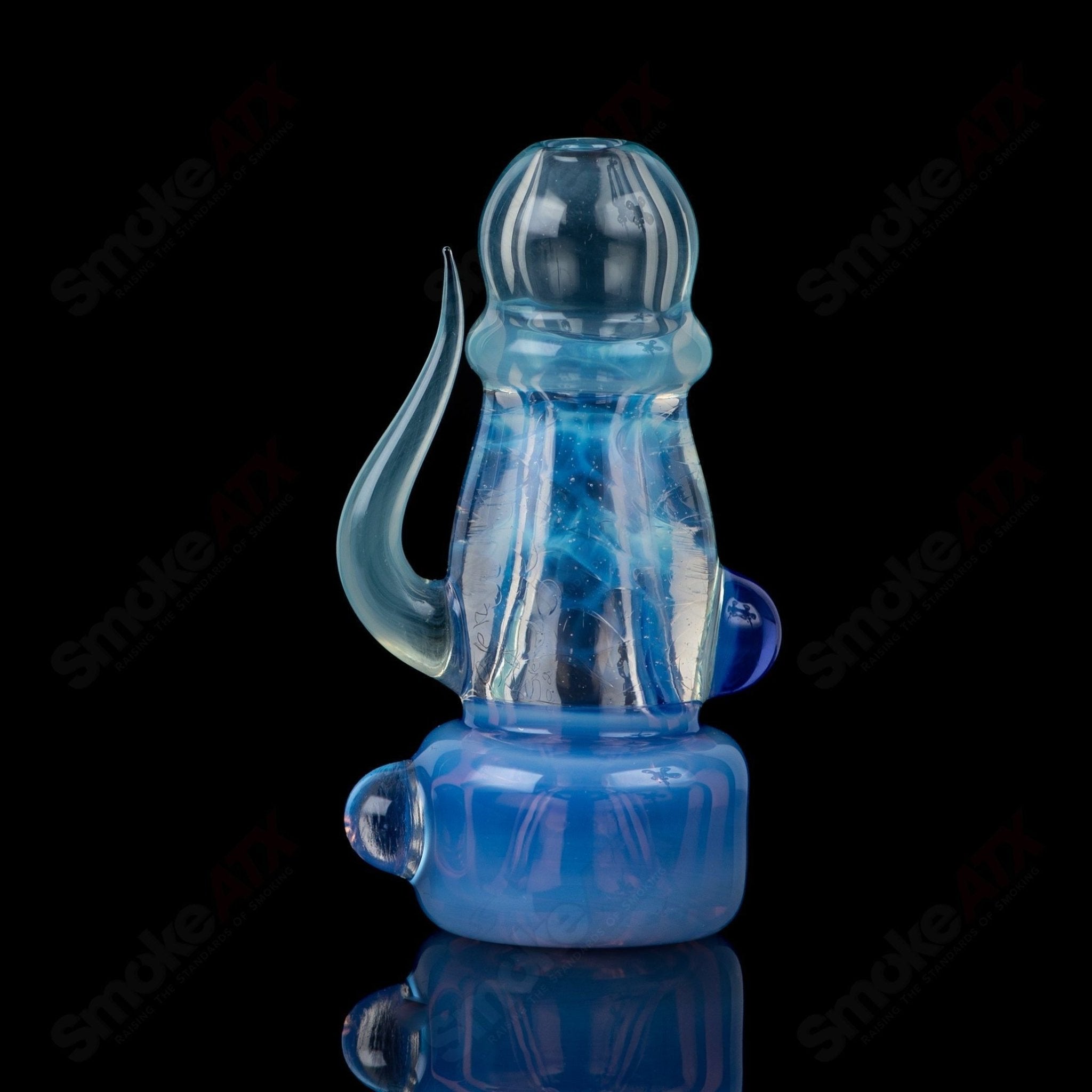Sven Glass Sherlock Chillum Set featuring clear heady glass with intricate Sherlock-style design and multiple chillum pieces.