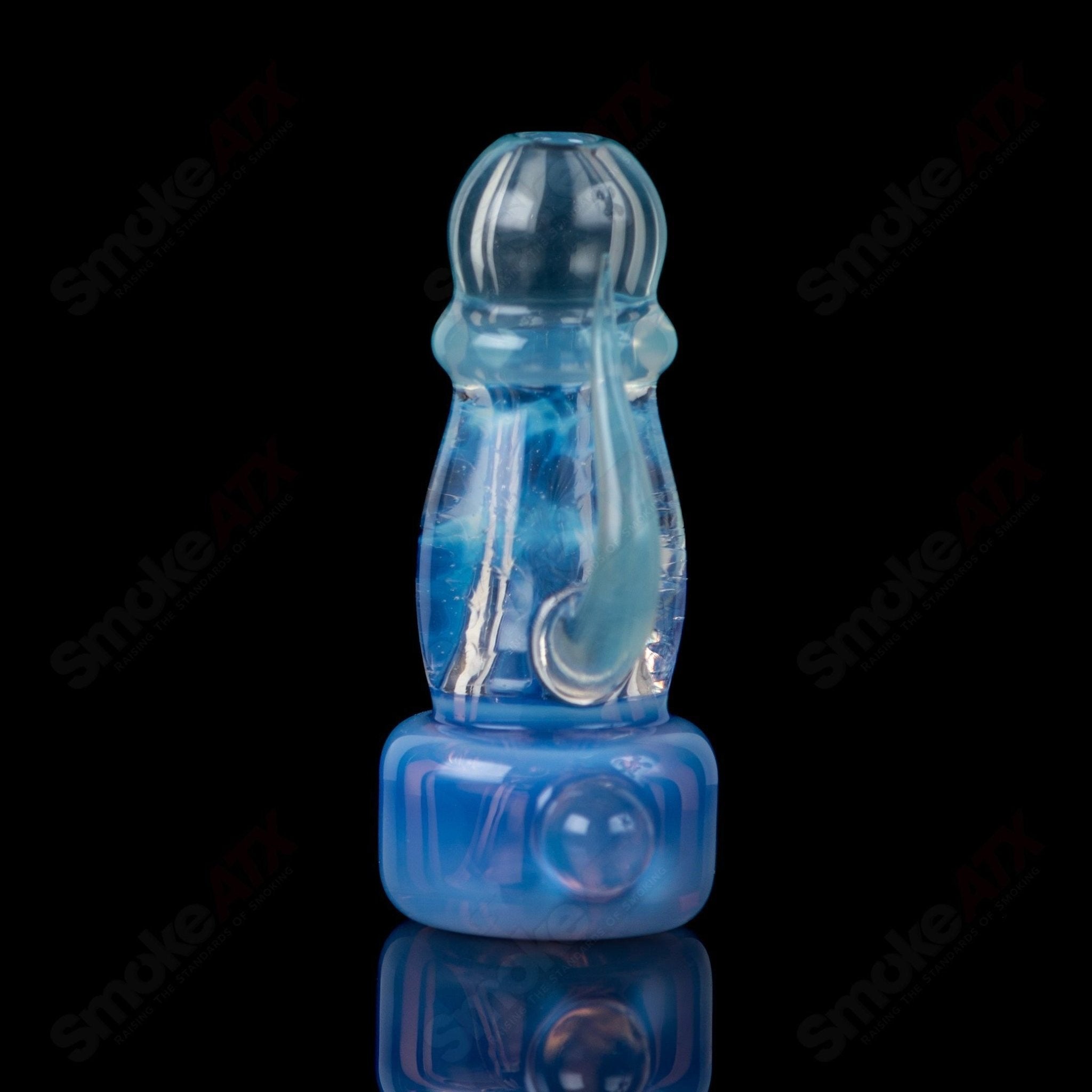 Sven Glass Sherlock chillum set featuring clear heady glass with intricate Sherlock-style design and multiple pieces.