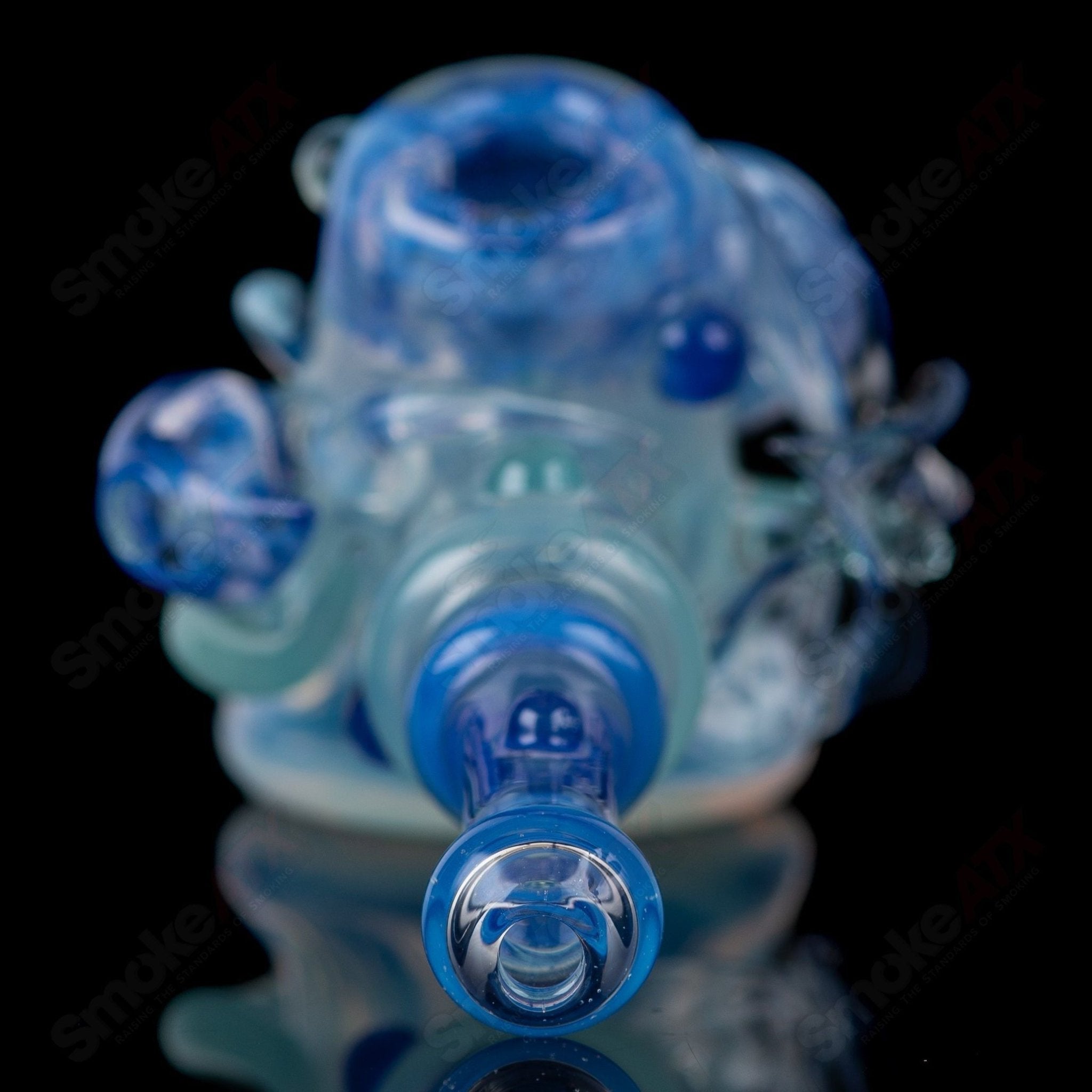 Sven Glass Sherlock chillum set featuring clear heady glass with a classic Sherlock pipe design and intricate details.