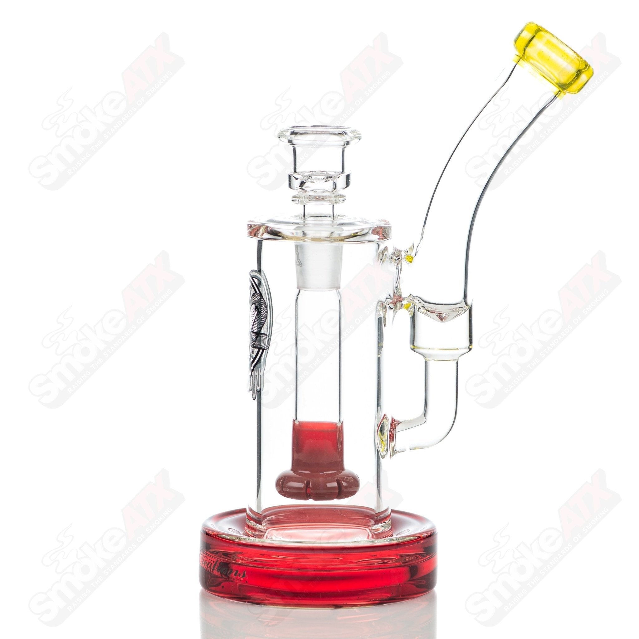 Color 50mm glass showerhead bubbler by C2 Custom Creations, showcasing vibrant colors and intricate glass design.