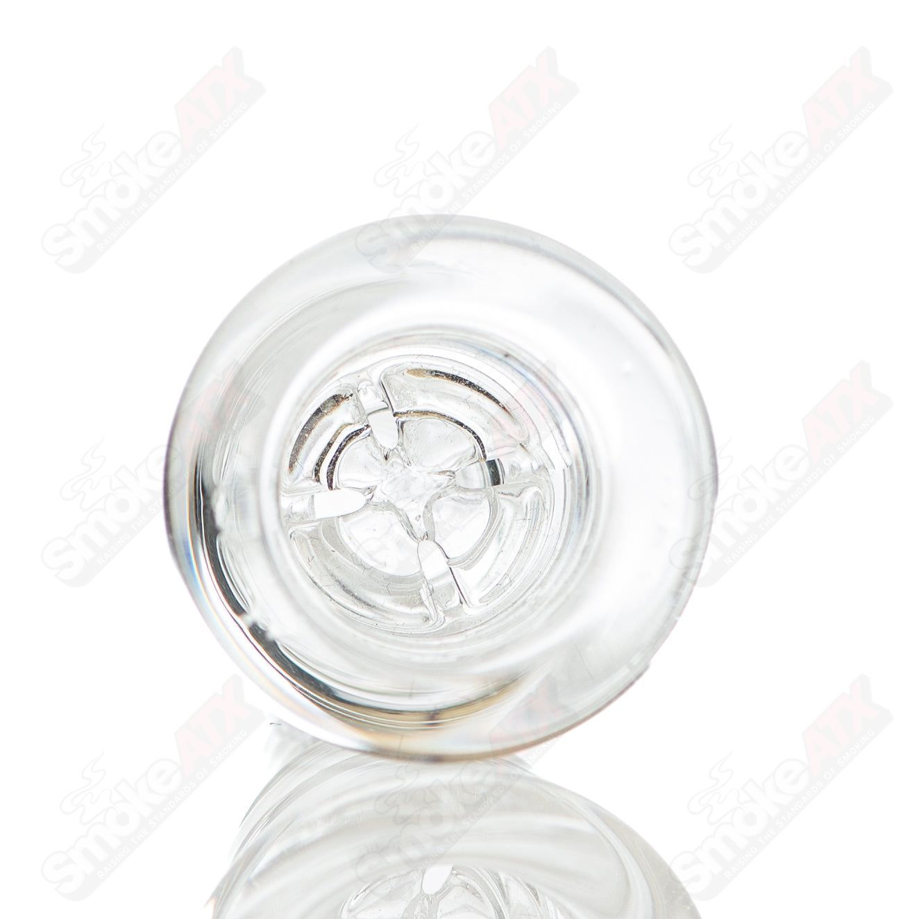Color 50mm glass showerhead bubbler by C2 Custom Creations, showcasing vibrant colors and intricate glass design.