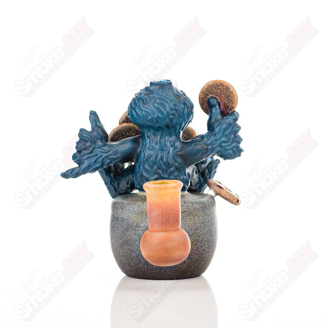 Cookie Monster Morrison Glass Heady Concentrate Rig with colorful design and intricate glasswork by Robert Morrison