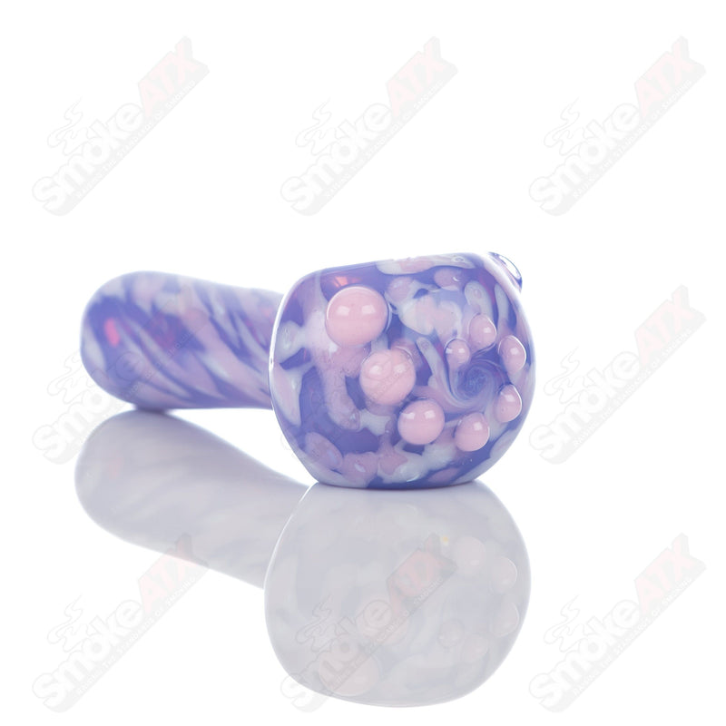 #2 Purple Splatter Spoon Pipe Adventures In Glass Blowing