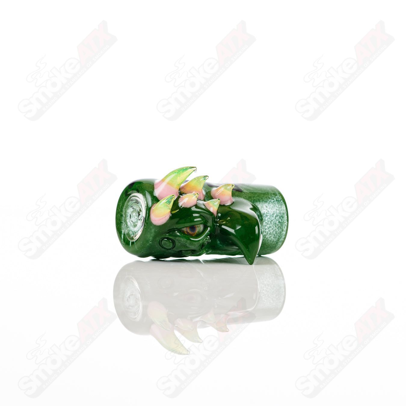 Salt Glass Dome Conversion Shot Glass with Aurora design, featuring a clear glass heady cup for stylish drinking experience.