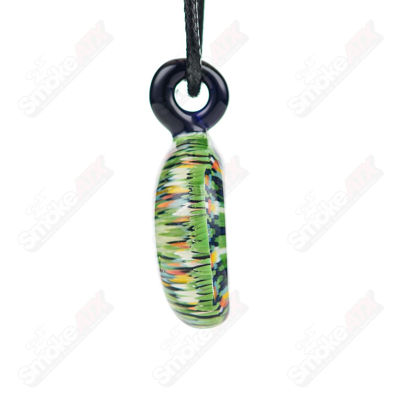 Glass Dotwork Pendant by Robin Moore featuring intricate dotwork design on a sleek pendant necklace