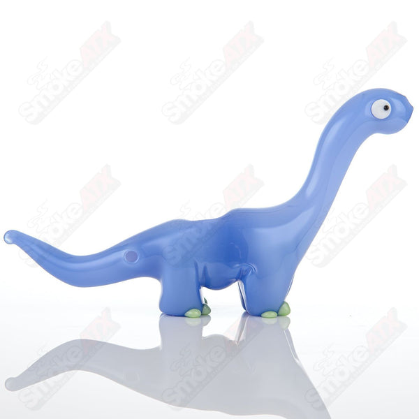 Blue Dino w Jade Accents Pipe Nicko Glass - Smoke ATX