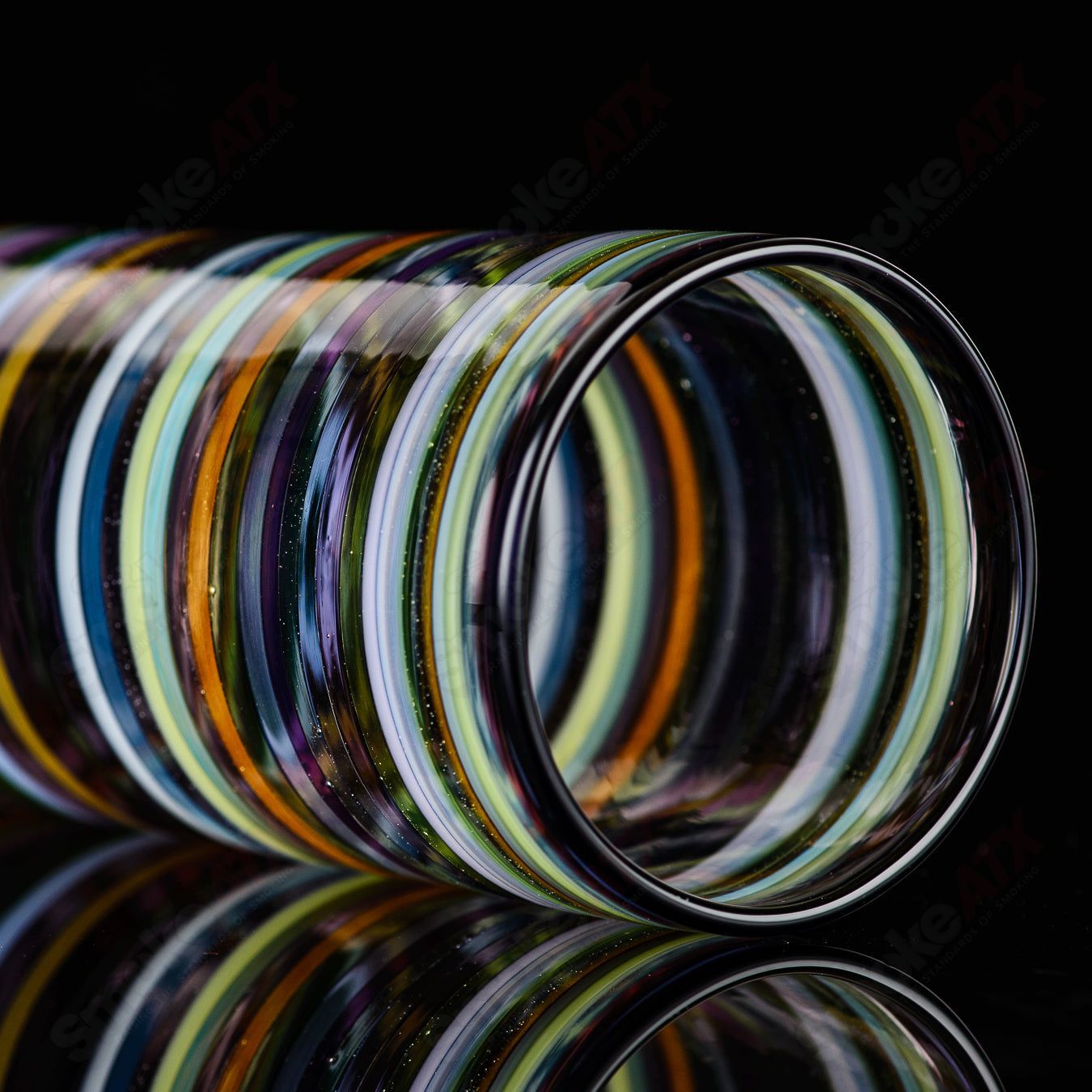 Encalmo Pint Glass by Freeek Glass, a heady glass cup with a colorful encalmo design, showcasing vibrant glasswork.
