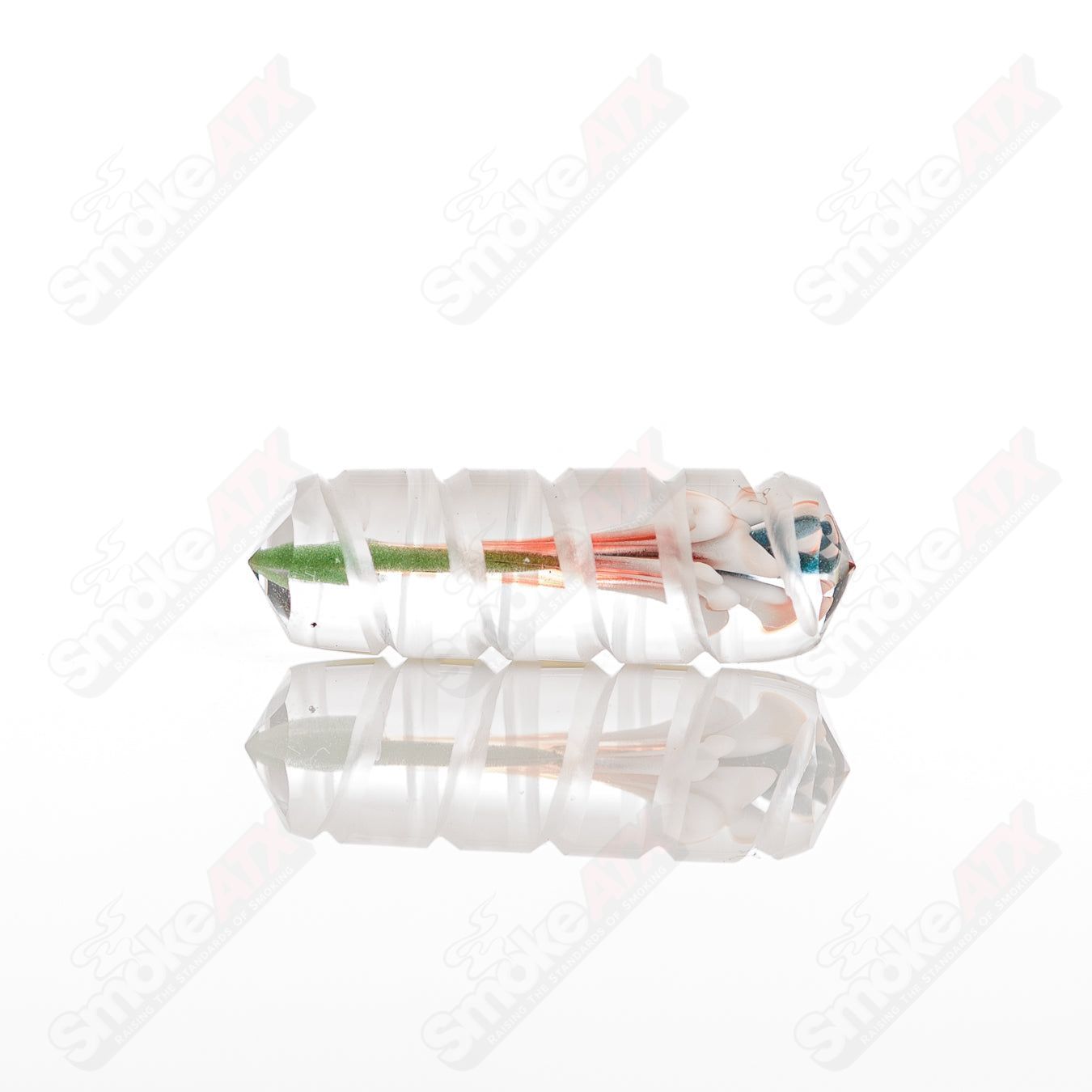 Faceted Flower Implosion Slurper Set by Indo & Fatal Facets, colorful heady glass slurper set with intricate faceted flower design.