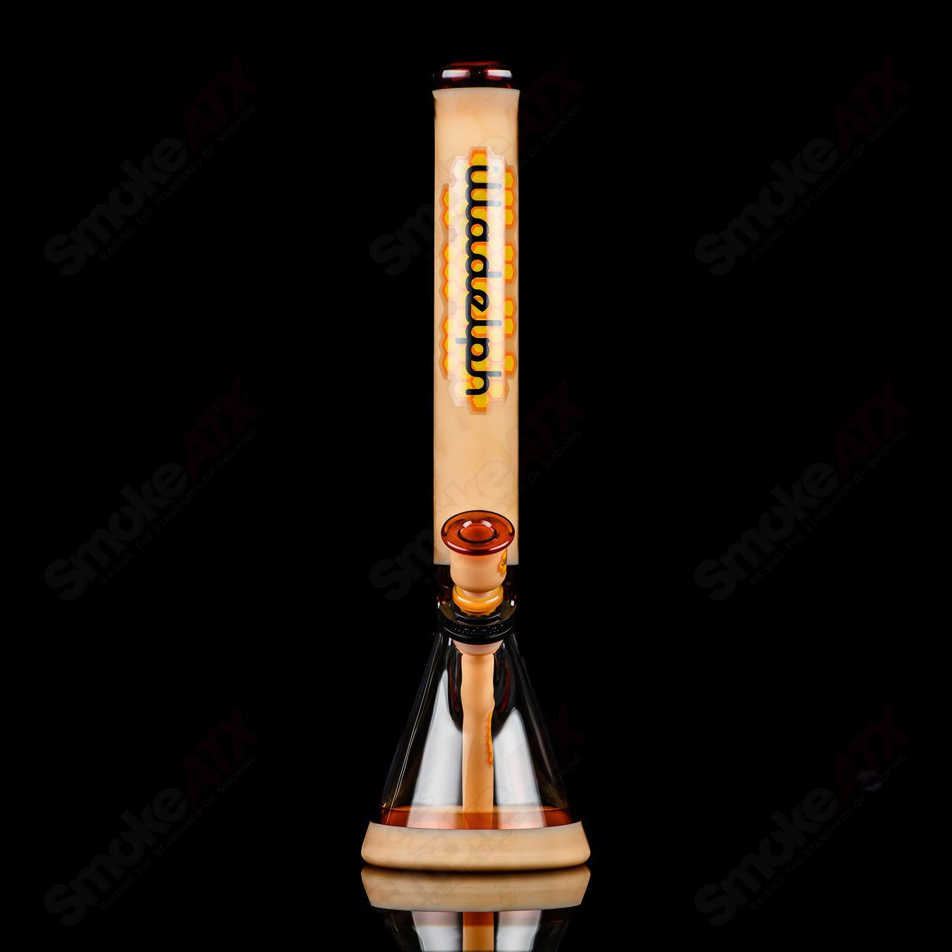 Full Color Frosted Honeycomb Series Beaker Illadelph - Smoke ATX