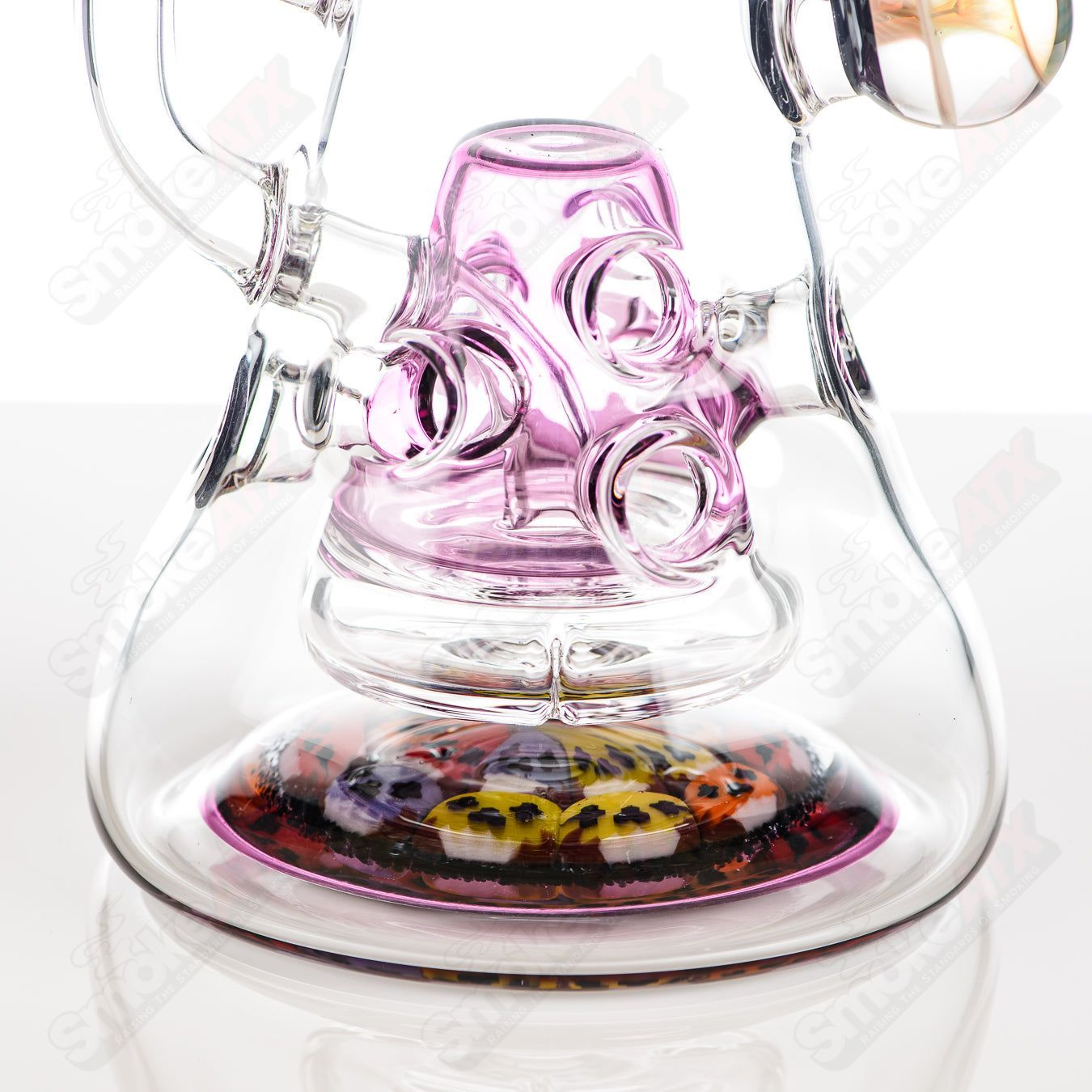 Full-size gold amethyst Crunklestein Fab Tube by Terroir, a beaker-style heady glass piece with vibrant purple accents.