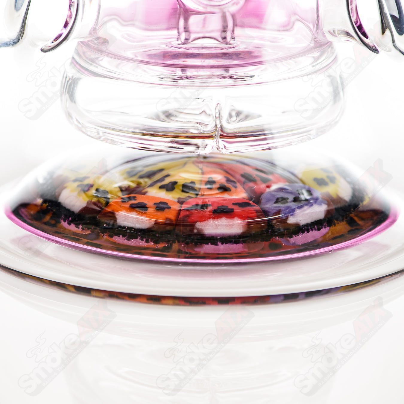 Full-size gold amethyst Crunklestein Fab Tube by Terroir, a heady glass beaker with vibrant gold and purple accents.