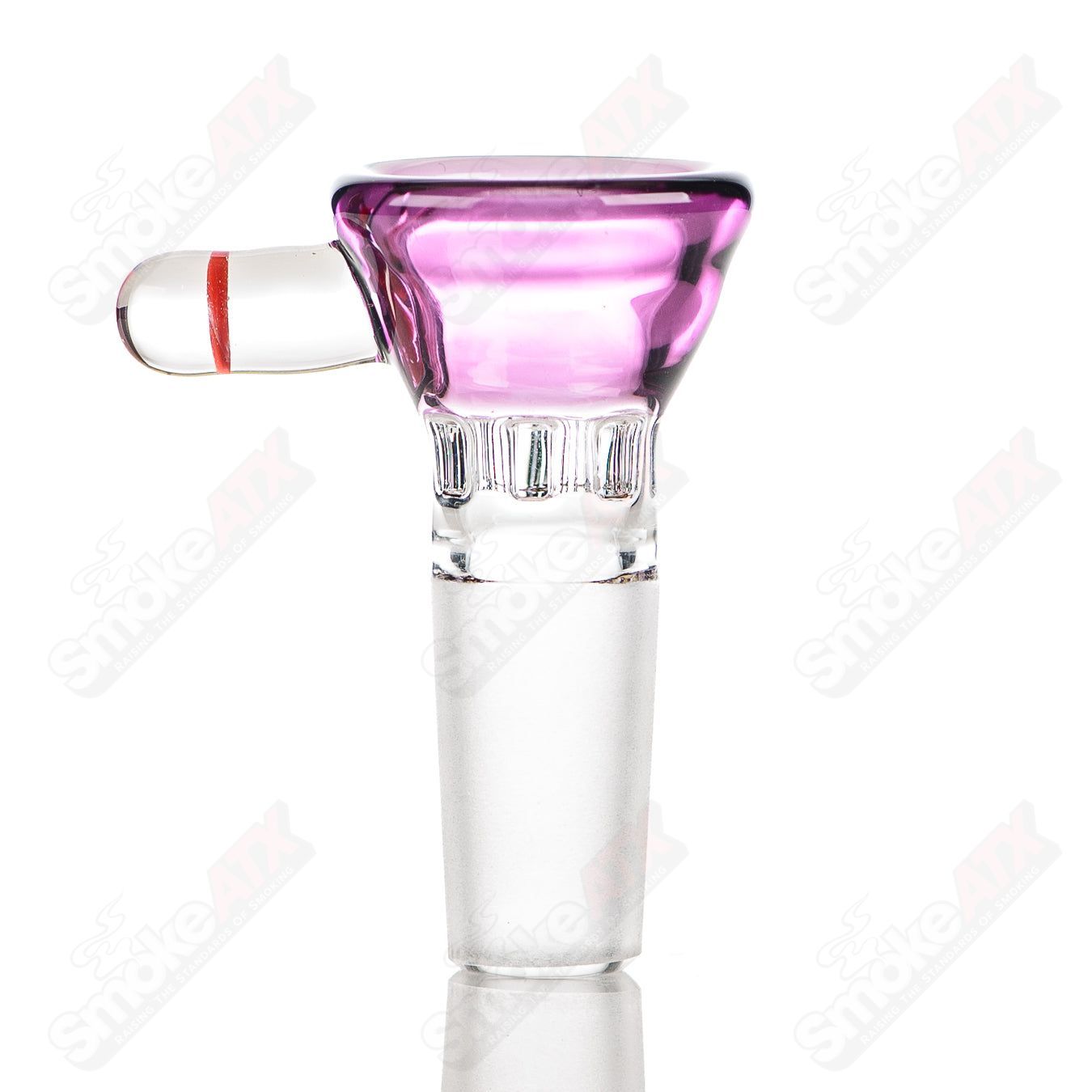 Full-size gold amethyst Fab Tube Crunklestein x Terroir heady glass beaker with gold accents and amethyst details.