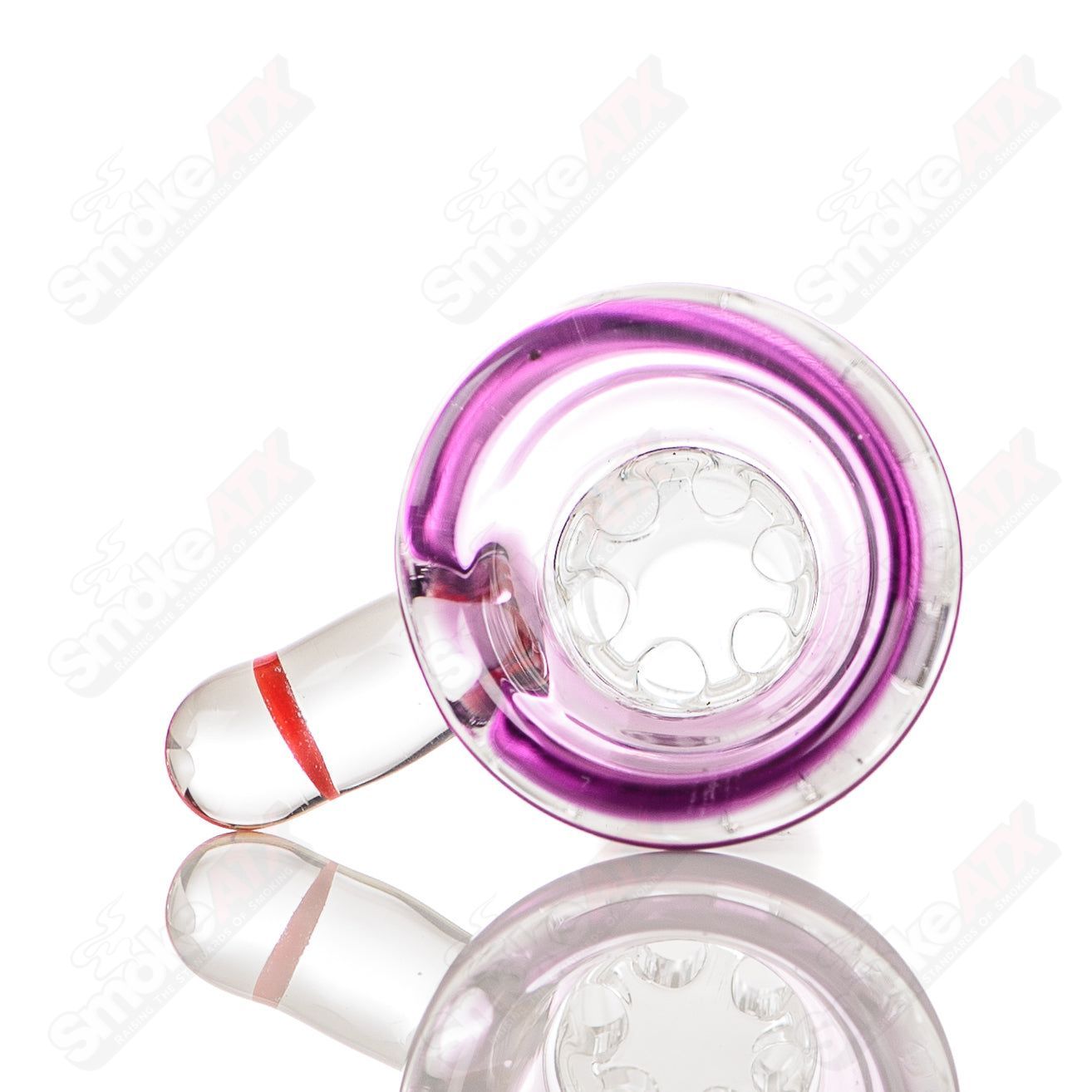 Full-size gold amethyst Fab Tube Crunklestein x Terroir Heady Glass beaker with gold accents and amethyst details.