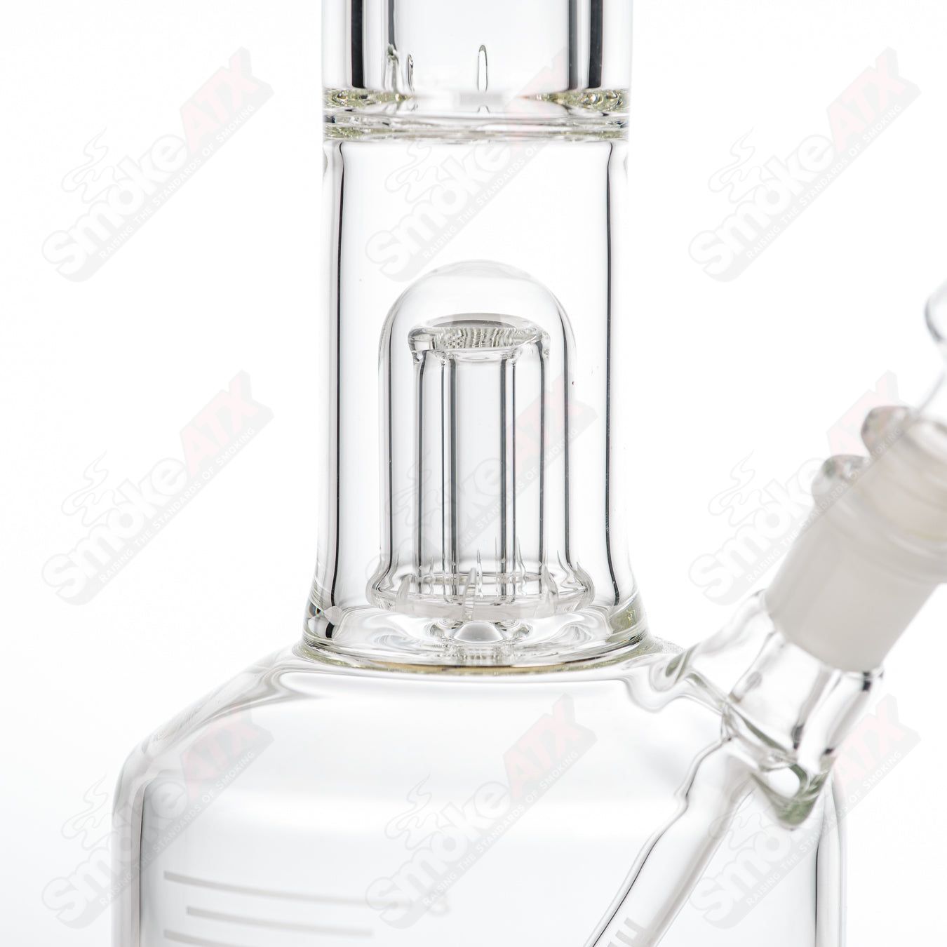 HiSi Glass 17-inch beaker-style glass bong with 50x5 mushroom percolator for smooth filtration and filtration in a clear beaker shape.