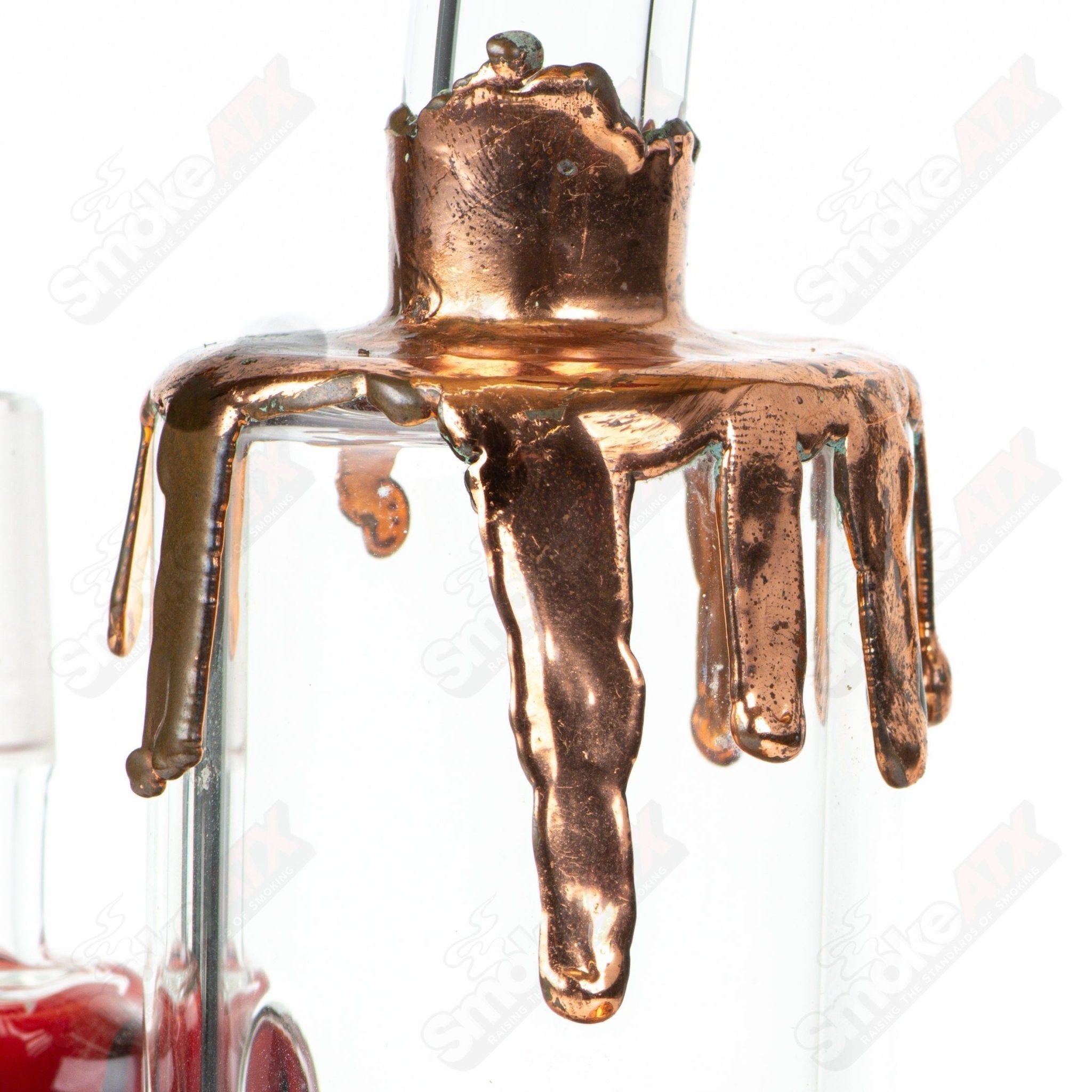 Kuhn Zombiehand Rig, a heady glass concentrate rig with a zombie hand design, featuring intricate glasswork and vibrant colors.