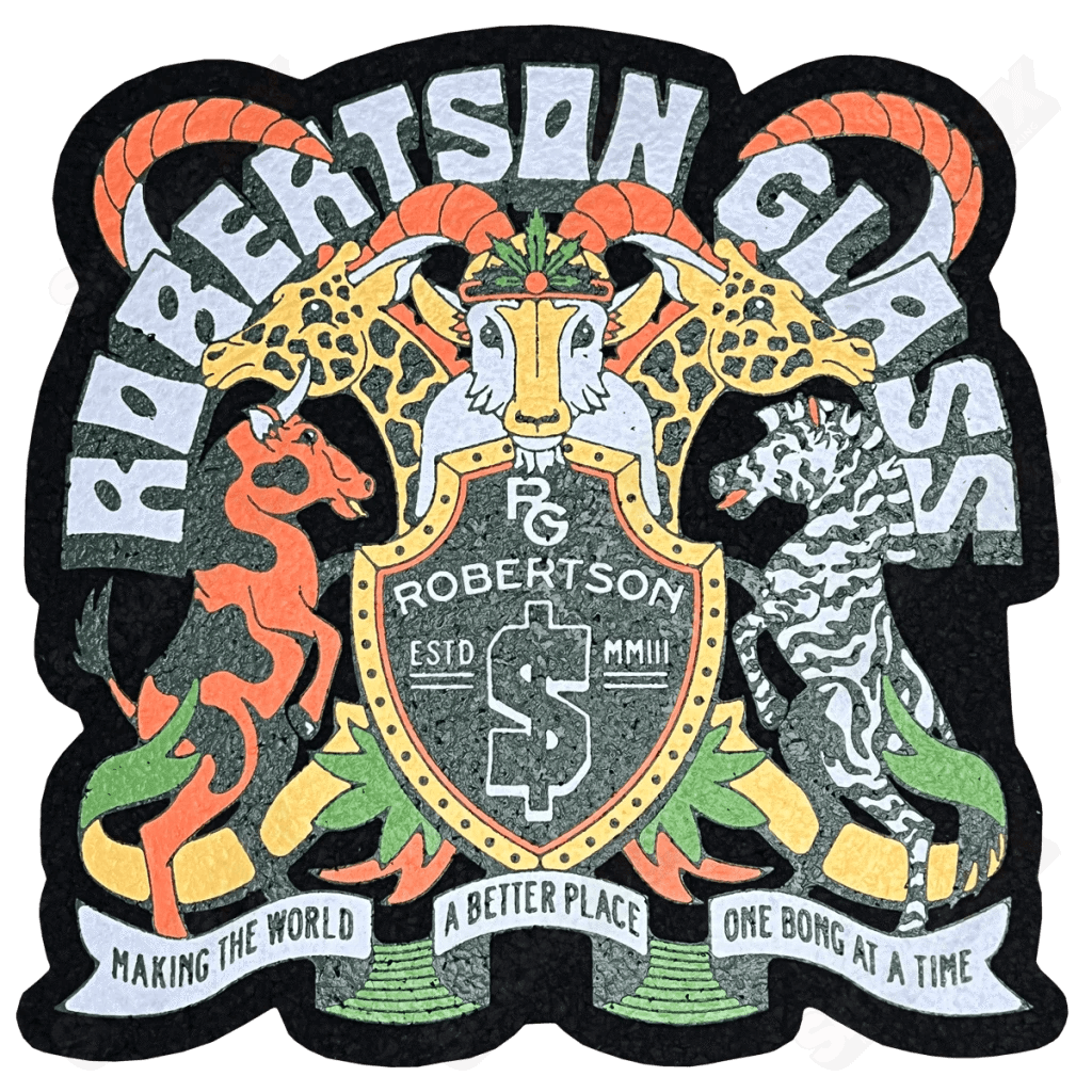 Logo Dab Mat Matt Robertson Glass - Smoke ATX