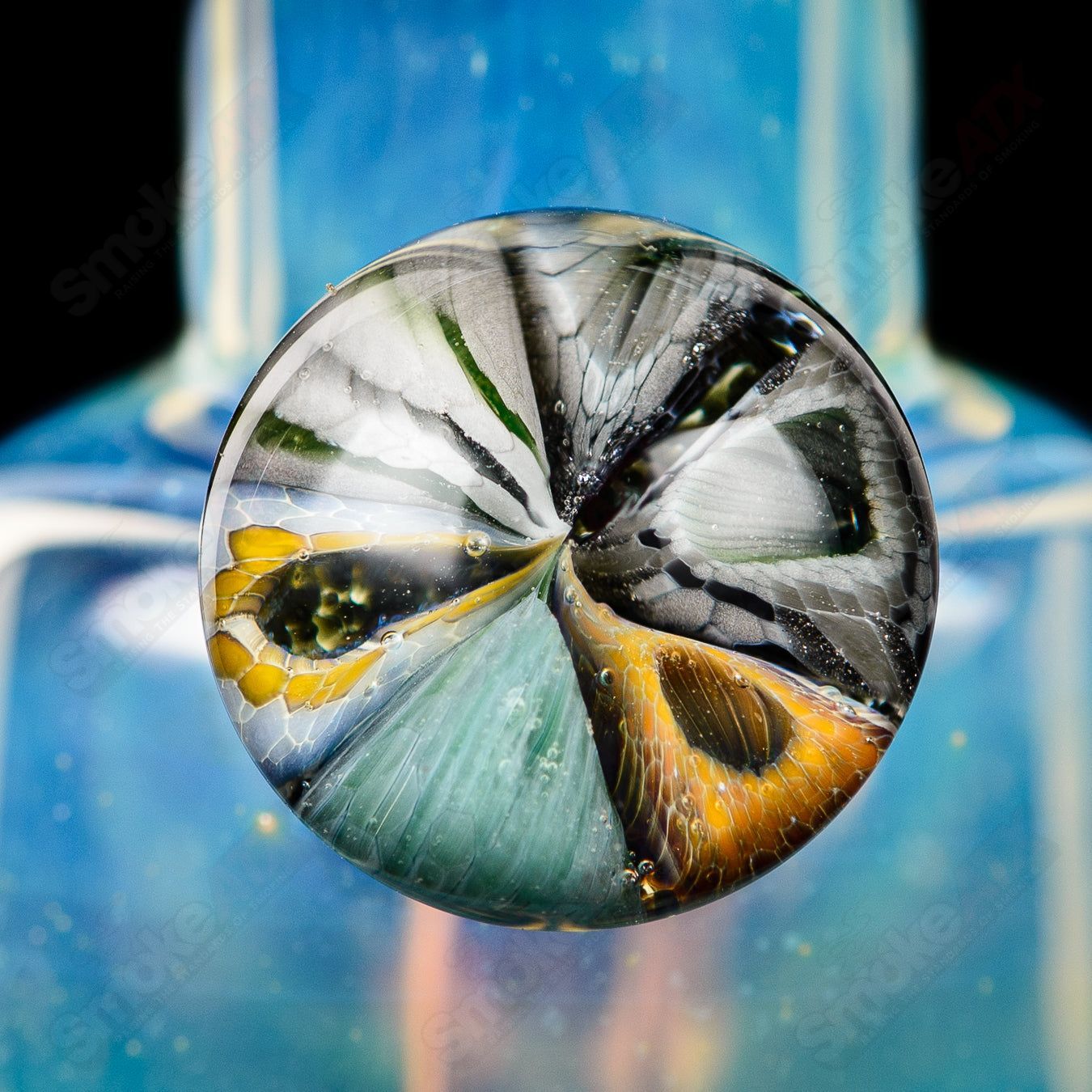 Mini Cap'n Crunk heady glass rig for concentrates, featuring artistic design and compact size, perfect for dabbing.