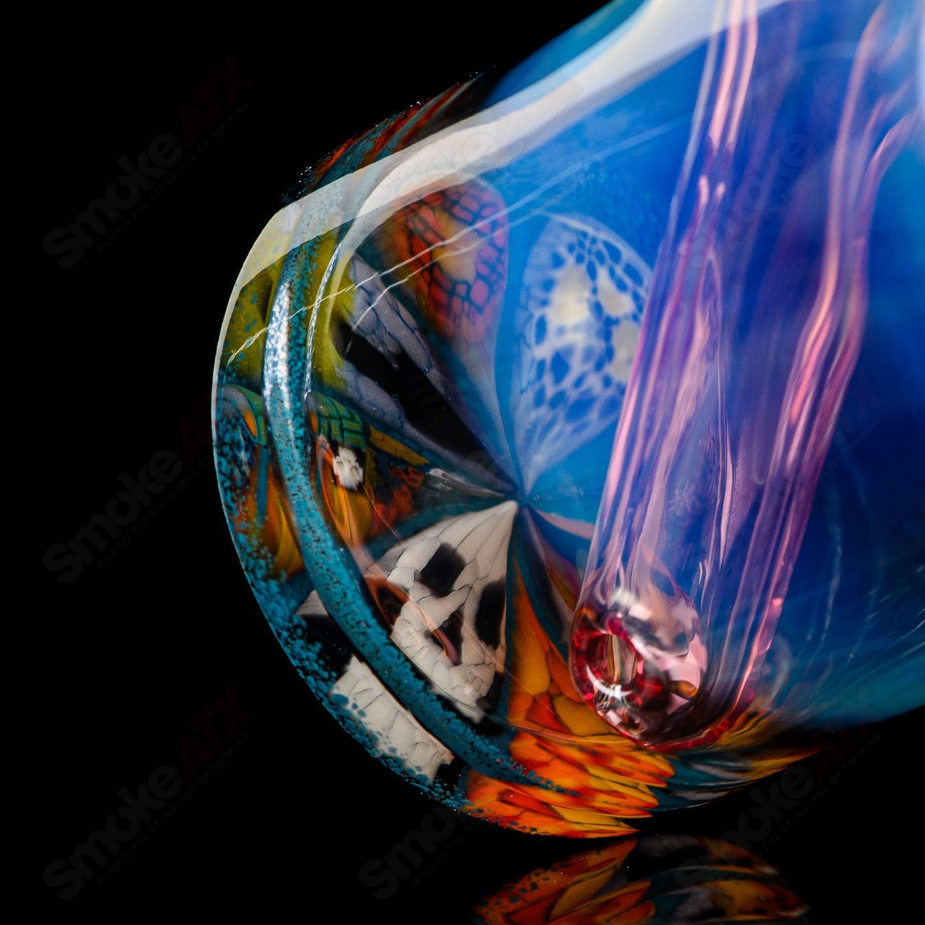 Mini Rig #3 Cap'n Crunk heady glass concentrate rig with intricate design and vibrant colors, ideal for dabbing and concentrates.