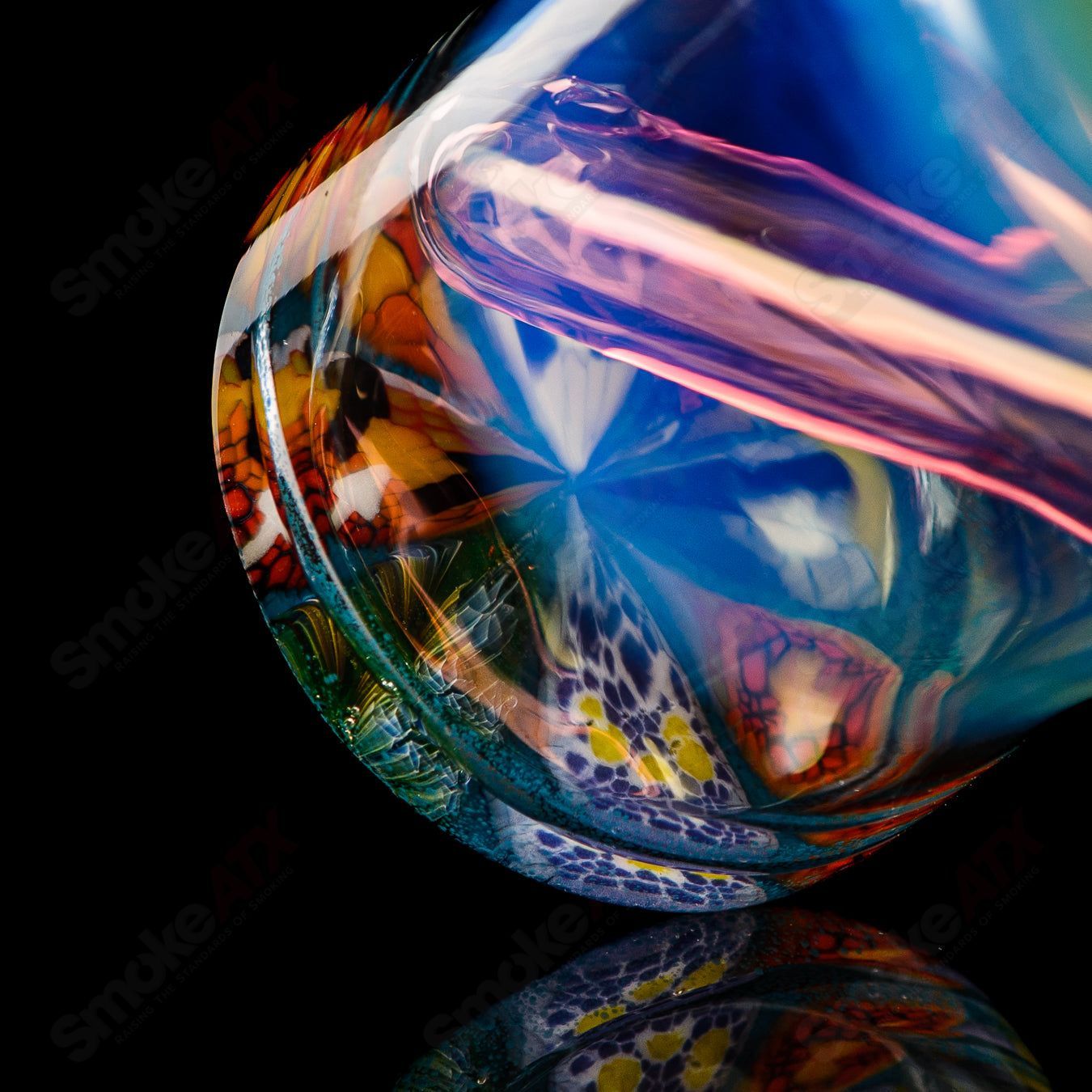 Mini Rig #3 Cap'n Crunk heady glass concentrate rig with colorful, artistic design and compact size for easy use.