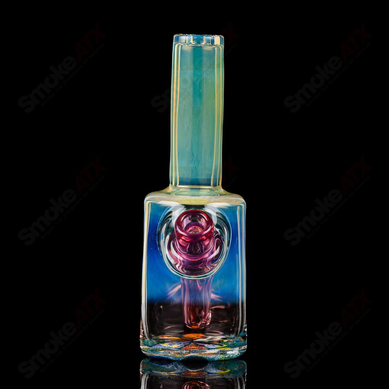 Mini Rig #3 Cap’n Crunk heady glass concentrate rig with colorful design and compact size, ideal for dabbing and concentrate use.