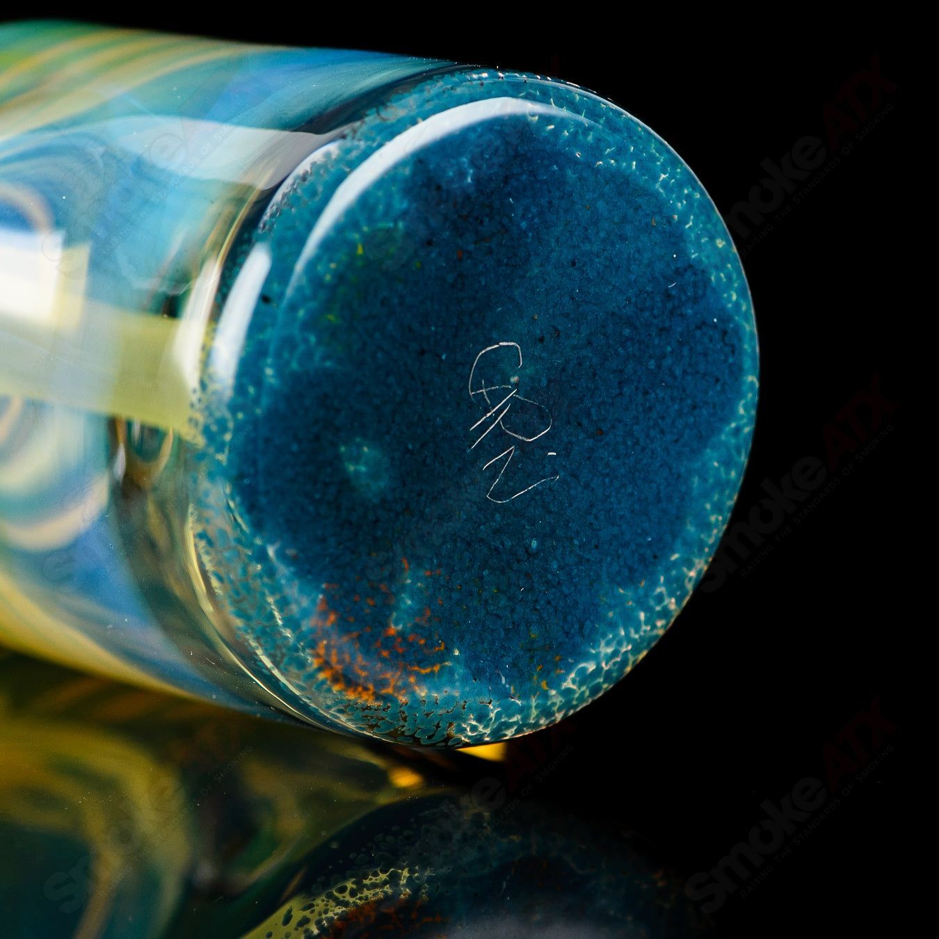 Mini Rig #4 by Cap’n Crunk, a compact heady glass concentrate rig with detailed design and sturdy build for dabbing.