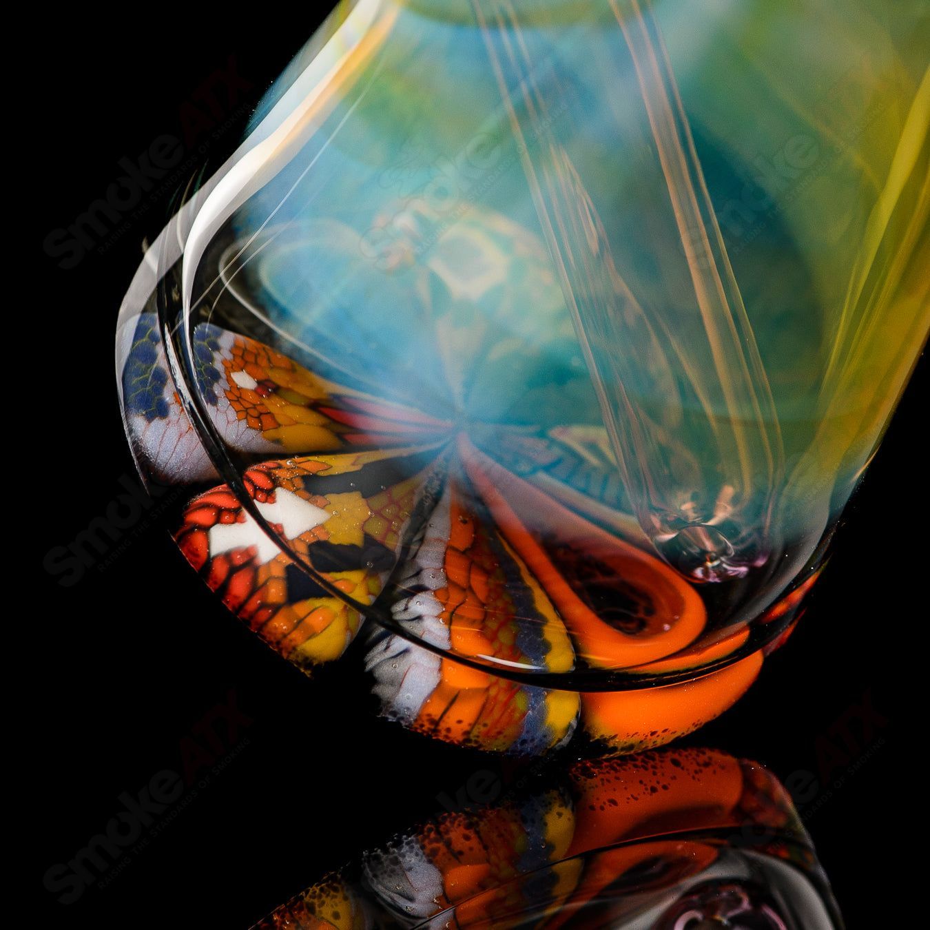 Mini Cap'n Crunk Heady Glass Rig for concentrates, featuring intricate design and compact size for easy use.