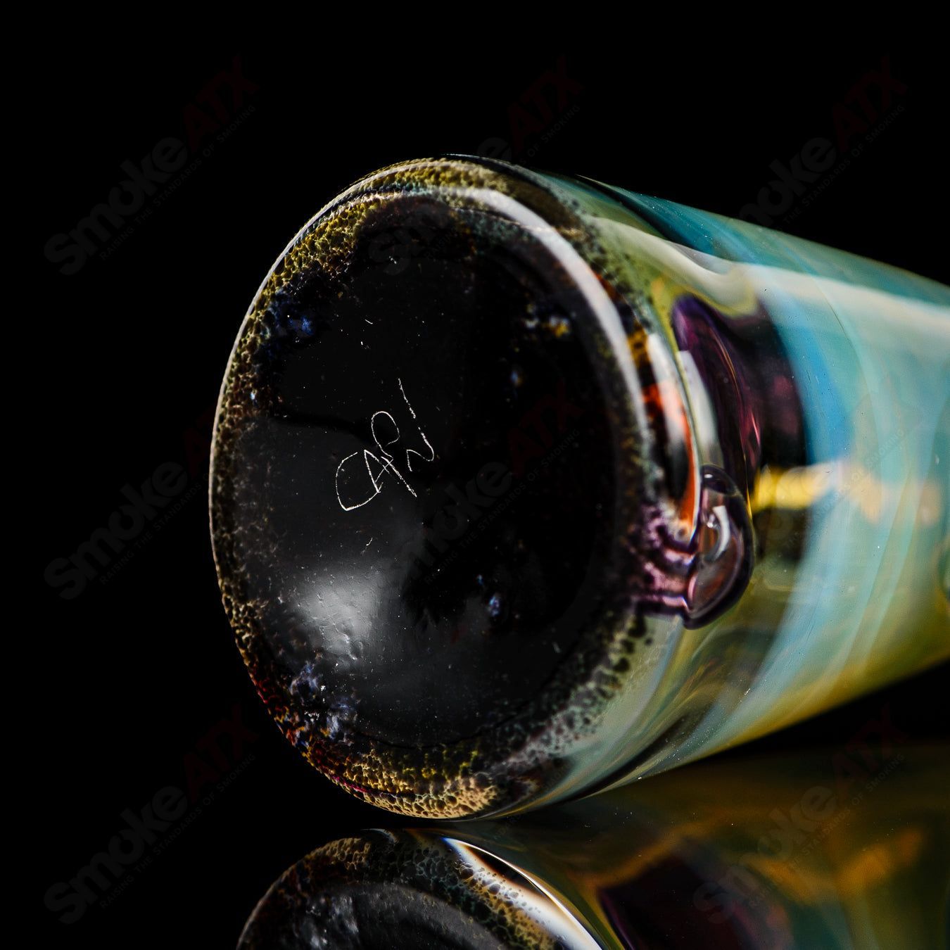 Mini Rig #6 Cap’n Crunk heady glass concentrate rig with intricate designs and vibrant colors, designed for dabbing and concentrates.