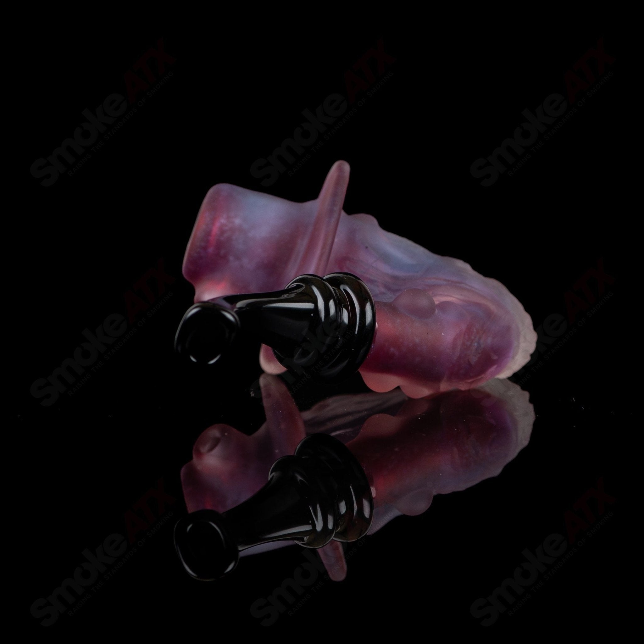 Old Timer Prospector Sherlock heady glass pipe by JMass, featuring detailed craftsmanship and a classic Sherlock design.