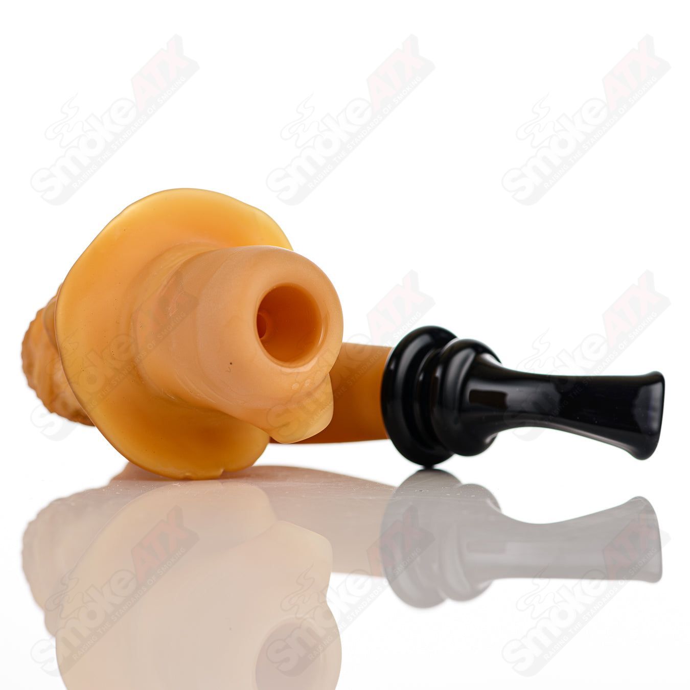 Old Timer Prospector Sherlock by JMass, handcrafted heady glass pipe with detailed design, featuring a classic Sherlock shape.