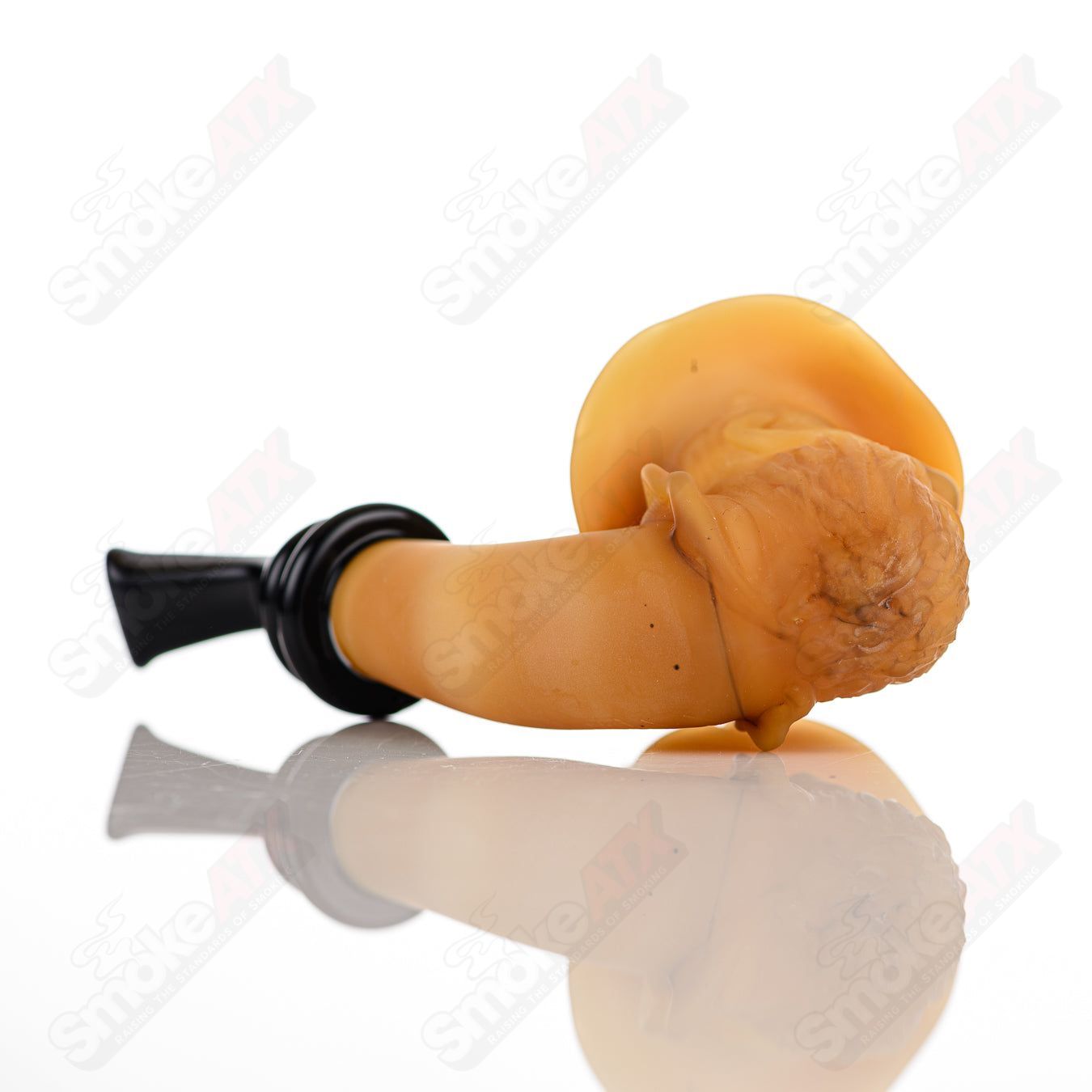 Old Timer Prospector Sherlock heady glass pipe by JMass with a detailed, vintage-inspired design and a classic Sherlock shape.