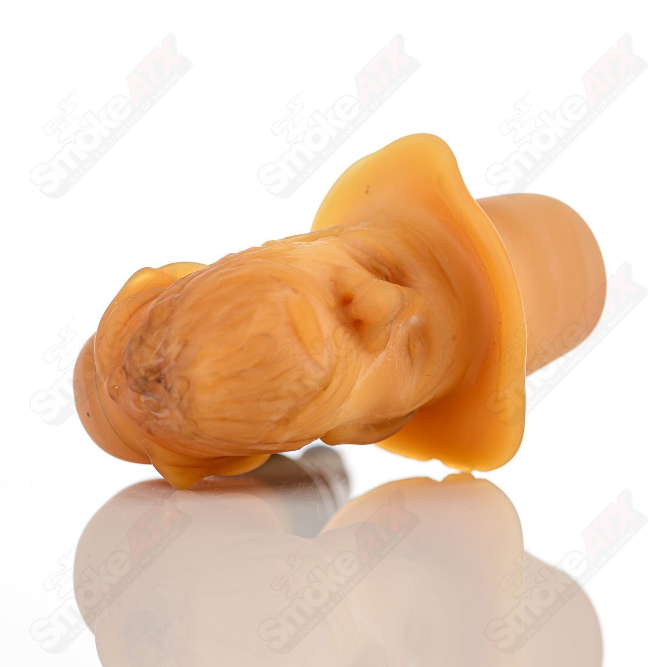 Old Timer Prospector Sherlock heady glass pipe by JMass featuring a detailed prospector design and classic Sherlock shape.