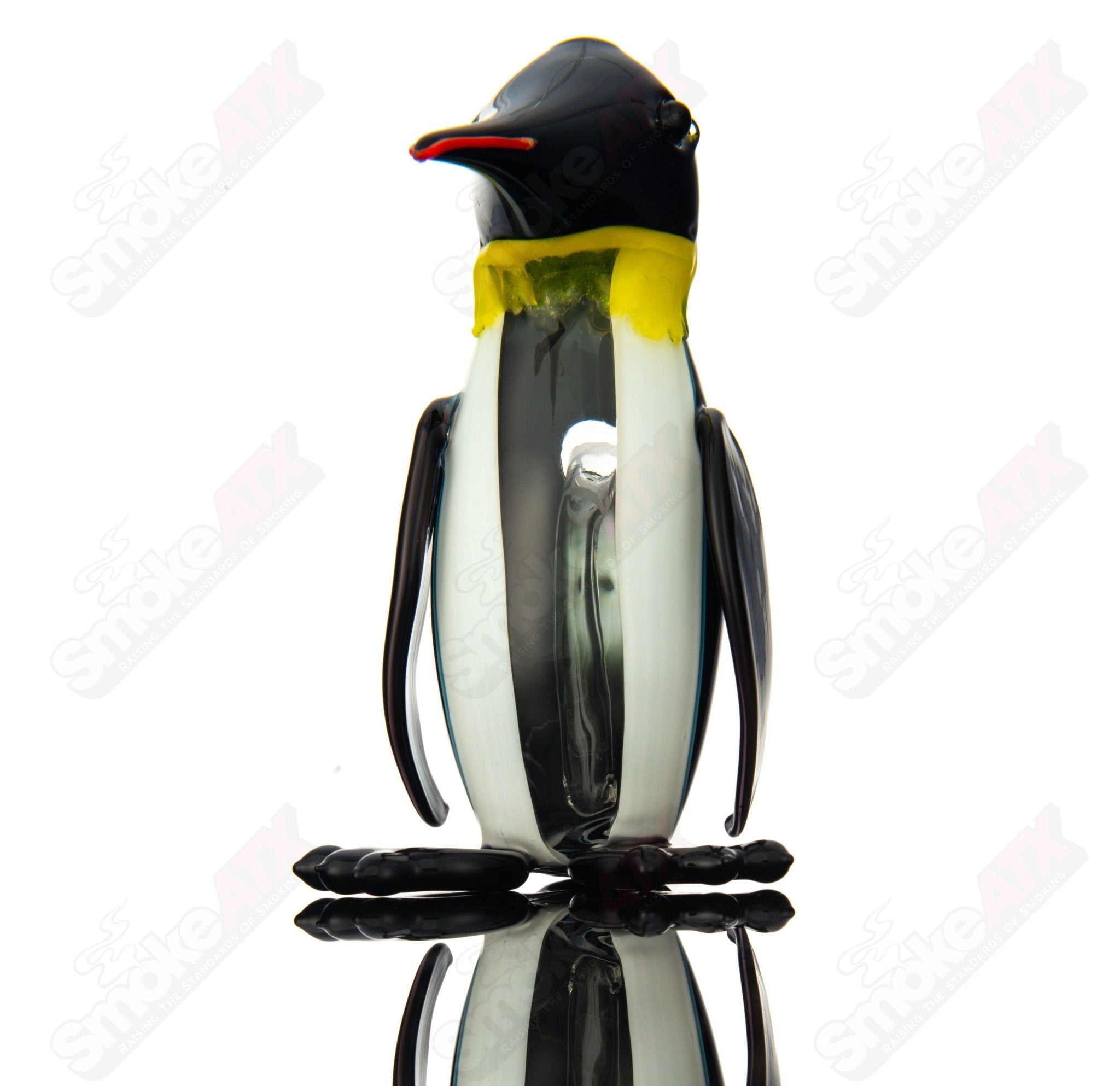 Addison Hanna Penguin Rig, a colorful heady glass concentrate rig featuring a penguin design and intricate glasswork.