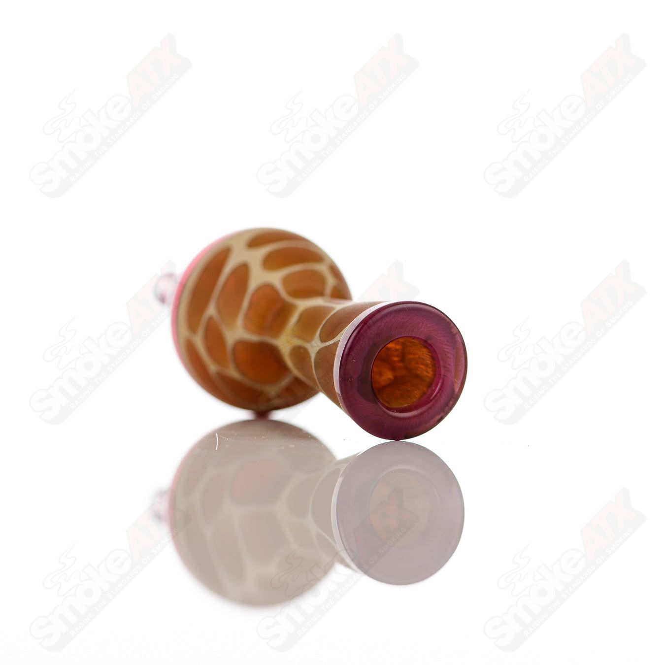 Purple print bubble carb cap from Robertson Glass for heady glass pieces, featuring a rounded bubble design.
