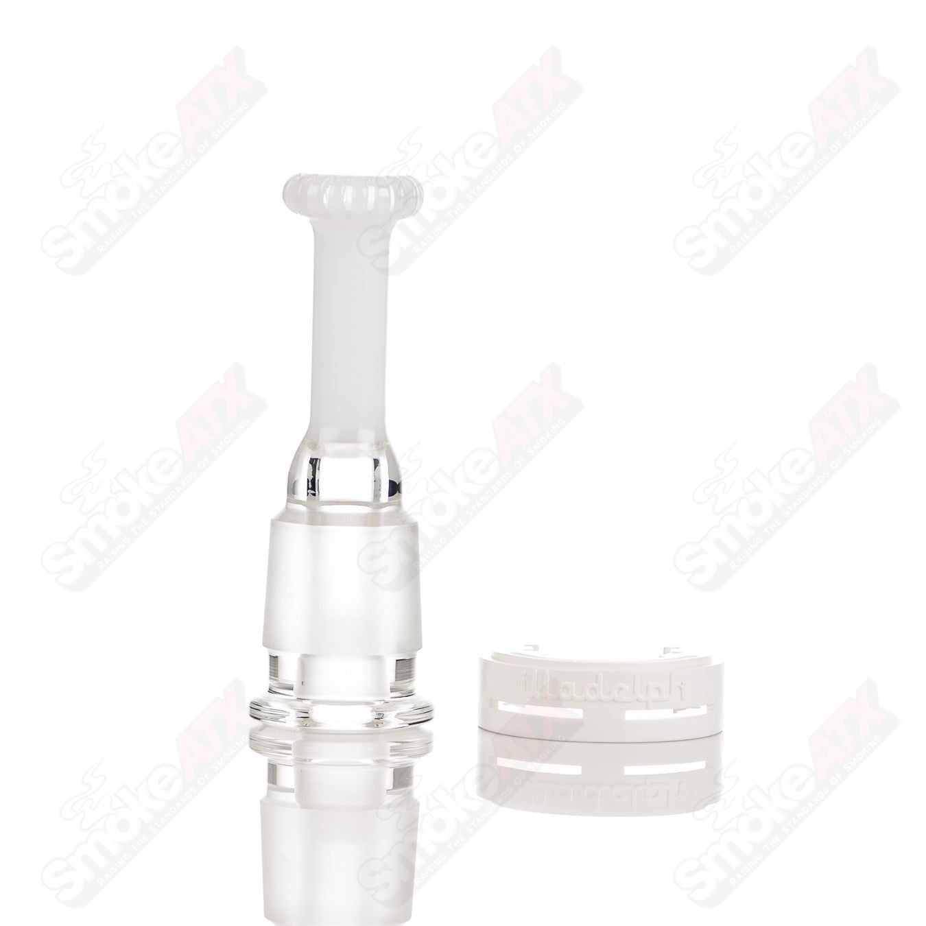 Illadelph Rasta Disc Glass Ash Catcher with colorful Rasta design, designed for use with smoking pipes and bongs.