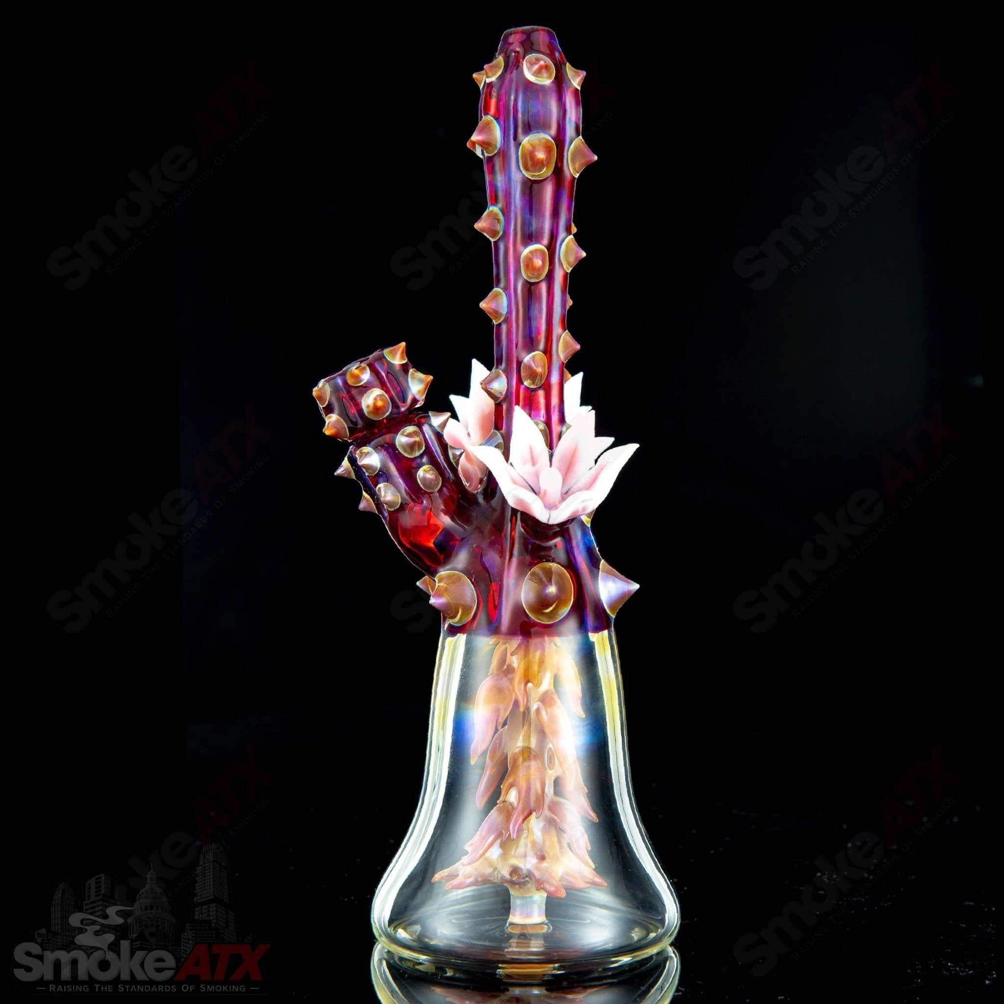 Root Perc Terrarium (Red 16 w UV Accents) Unparalleled Glass - Smoke ATX
